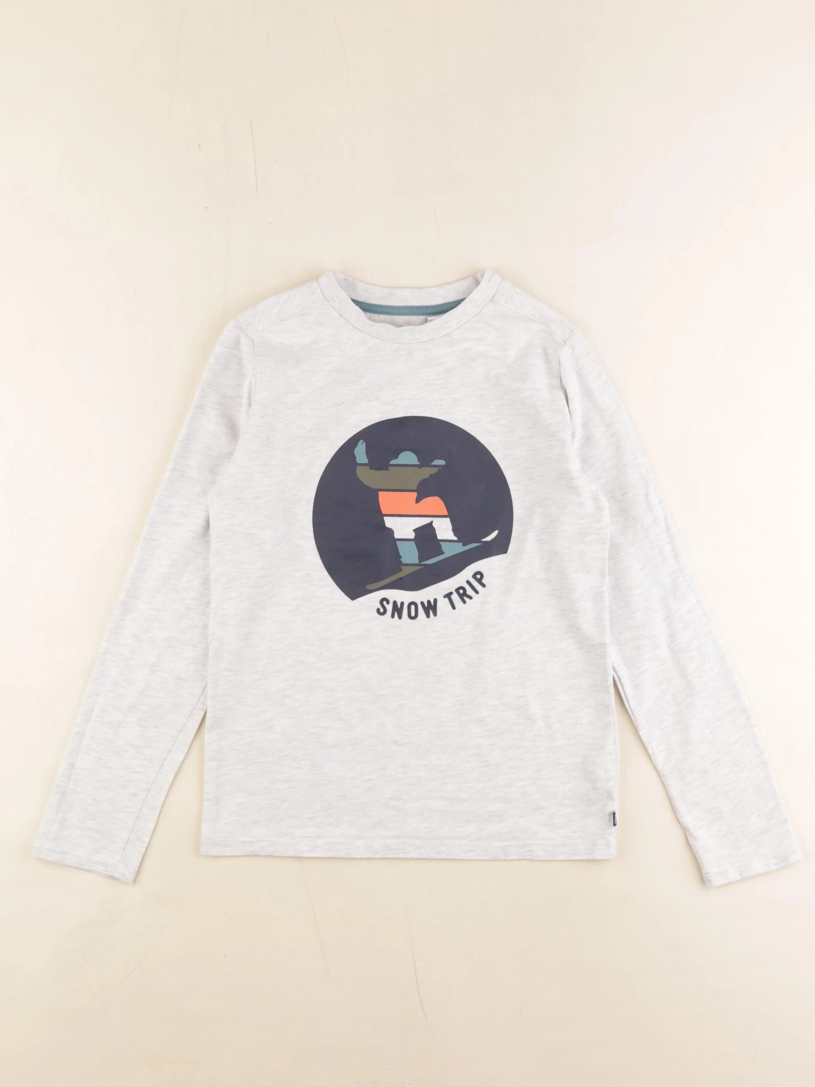 Okaidi - tee-shirt gris - 10 ans