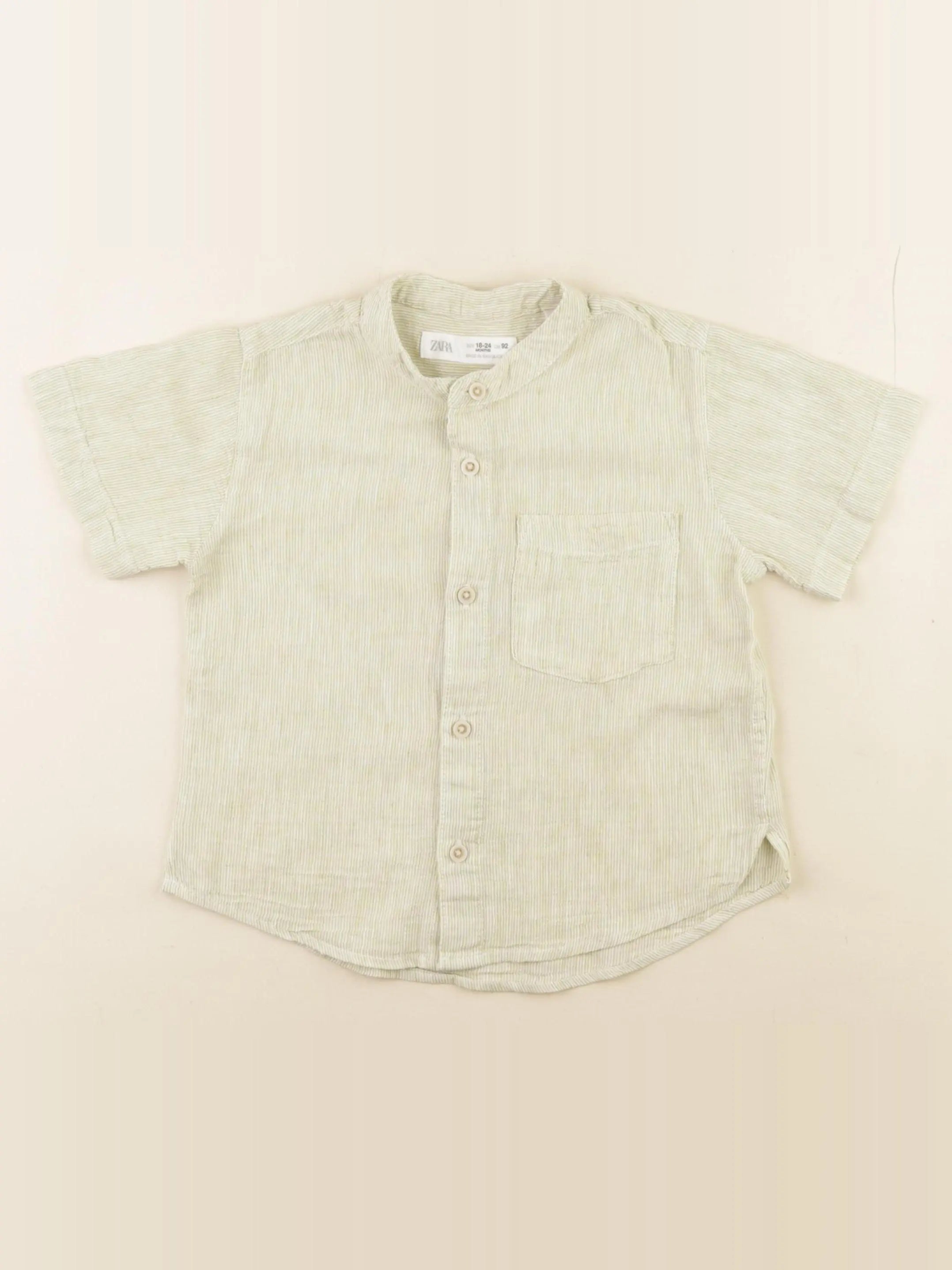 Zara - chemise vert - 18/24 mois