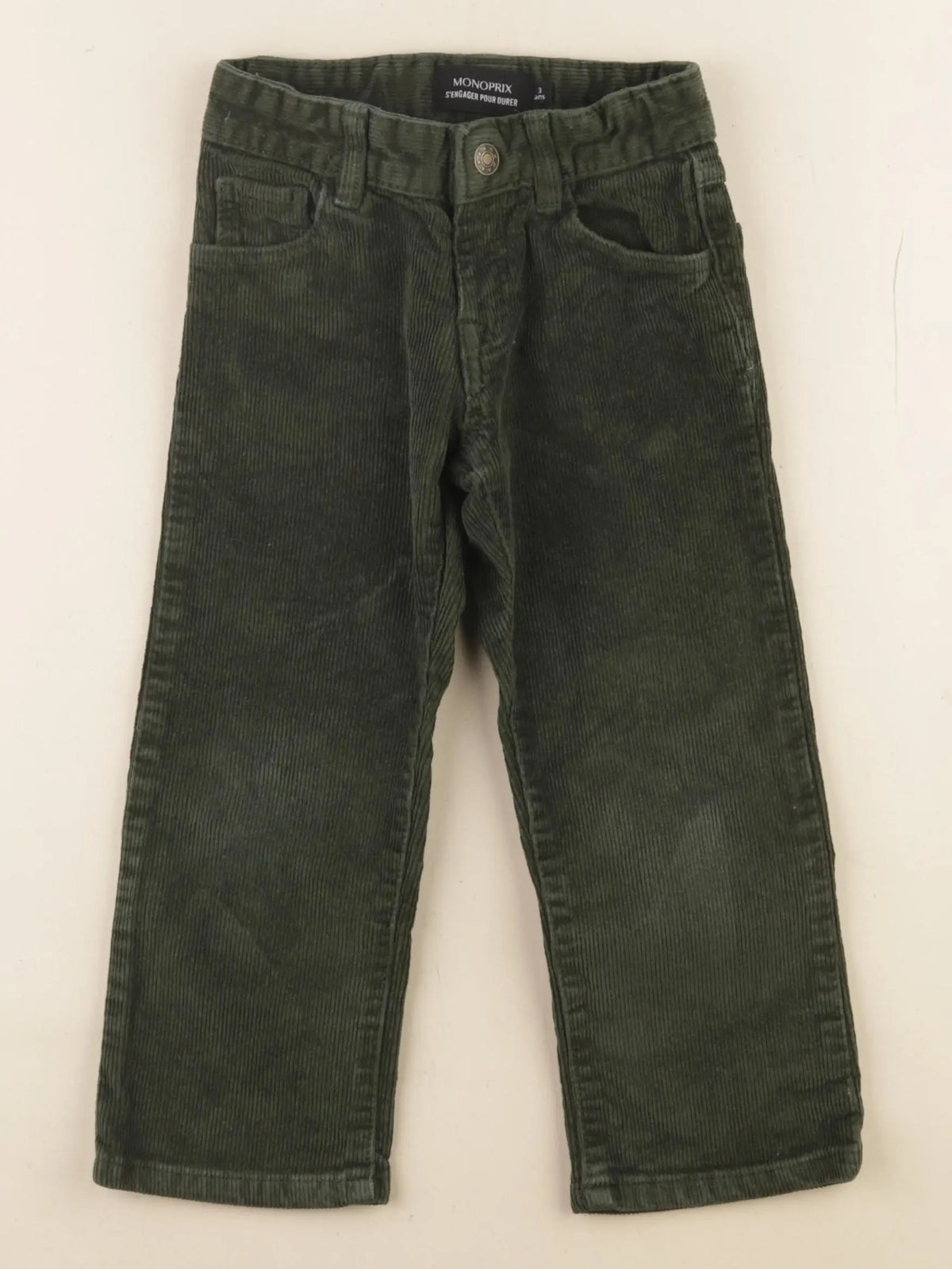 Monoprix - pantalon vert - 2/3 ans