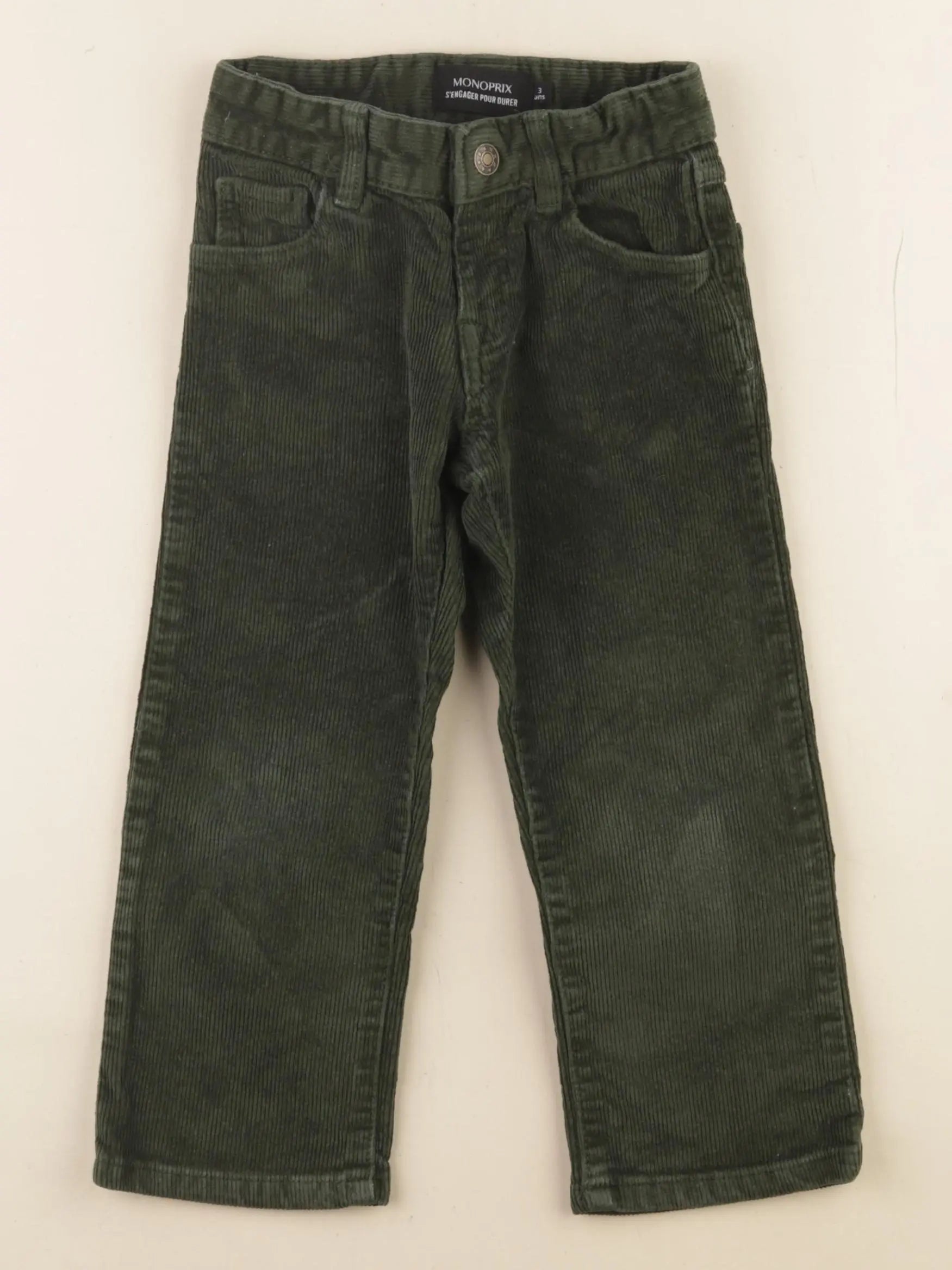 Monoprix - pantalon vert - 2/3 ans