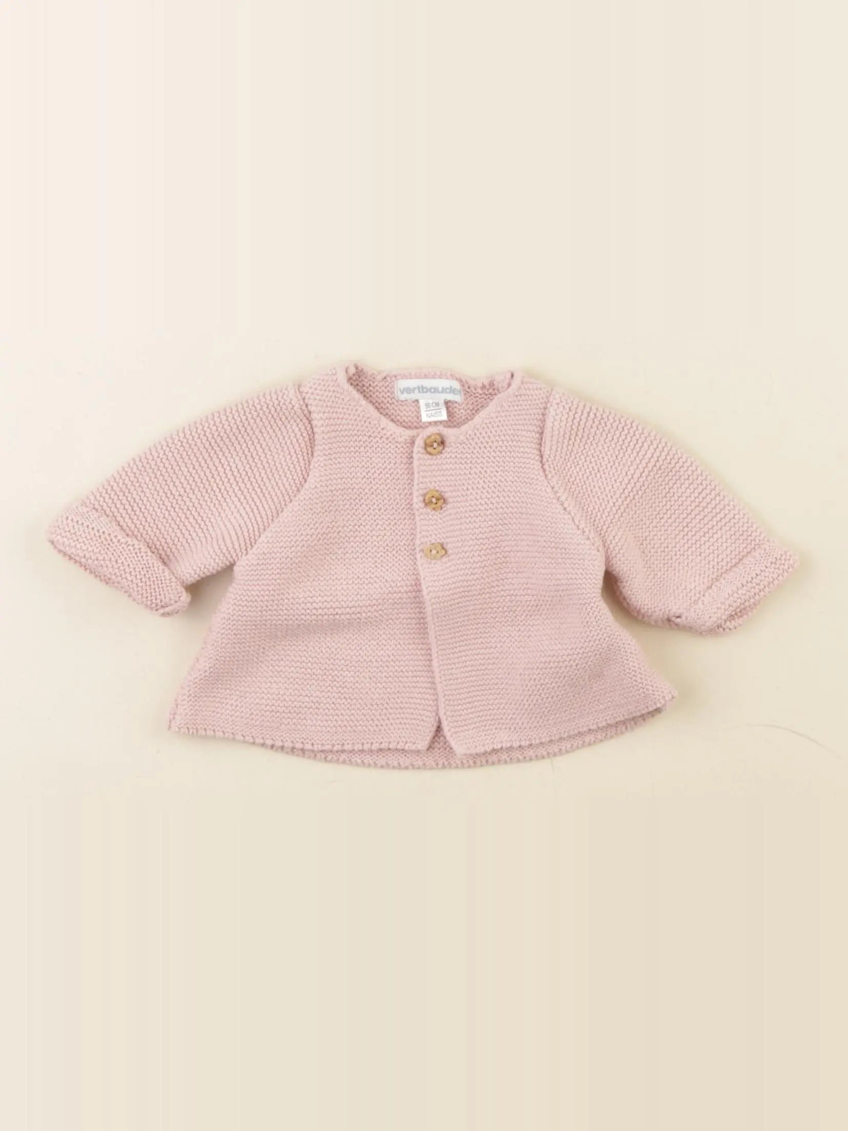 Vertbaudet - gilet rose - 0 mois