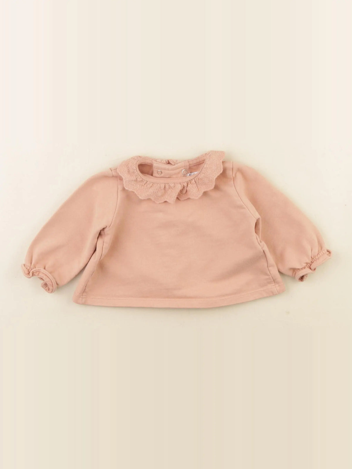 Vertbaudet - sweat rose - 3 mois