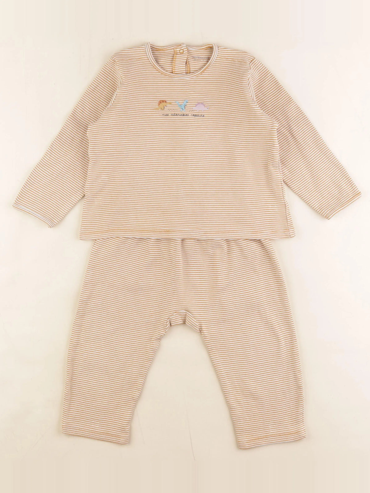 Vertbaudet - pyjama coton jaune - 36 mois