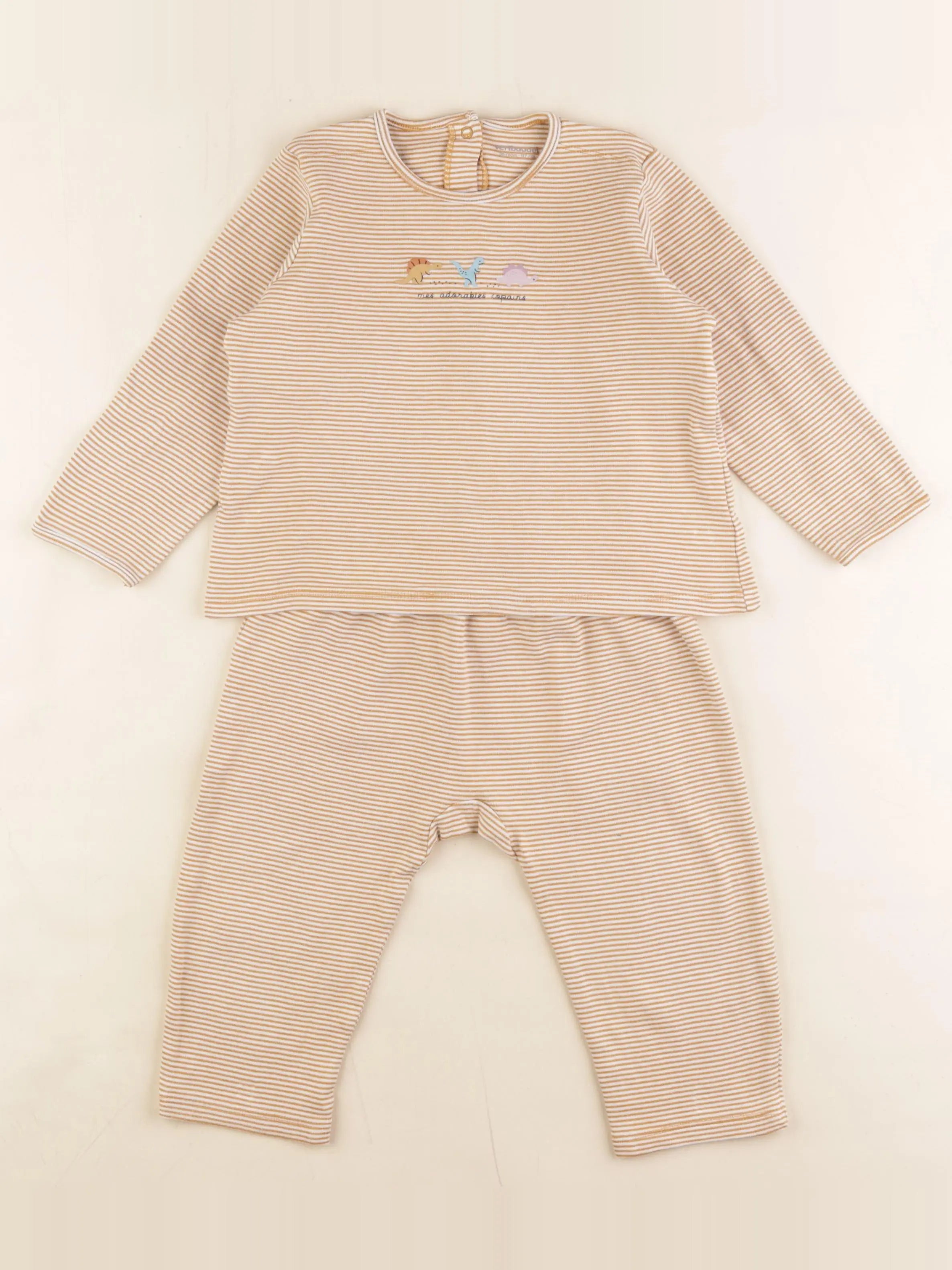 Vertbaudet - pyjama coton jaune - 36 mois