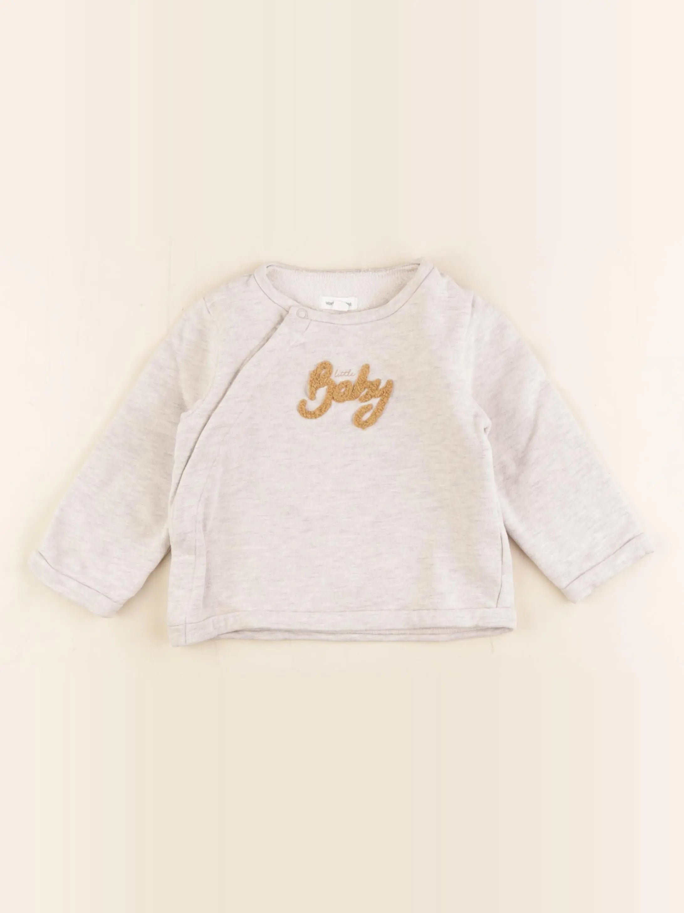 Vertbaudet - sweat gris - 18 mois