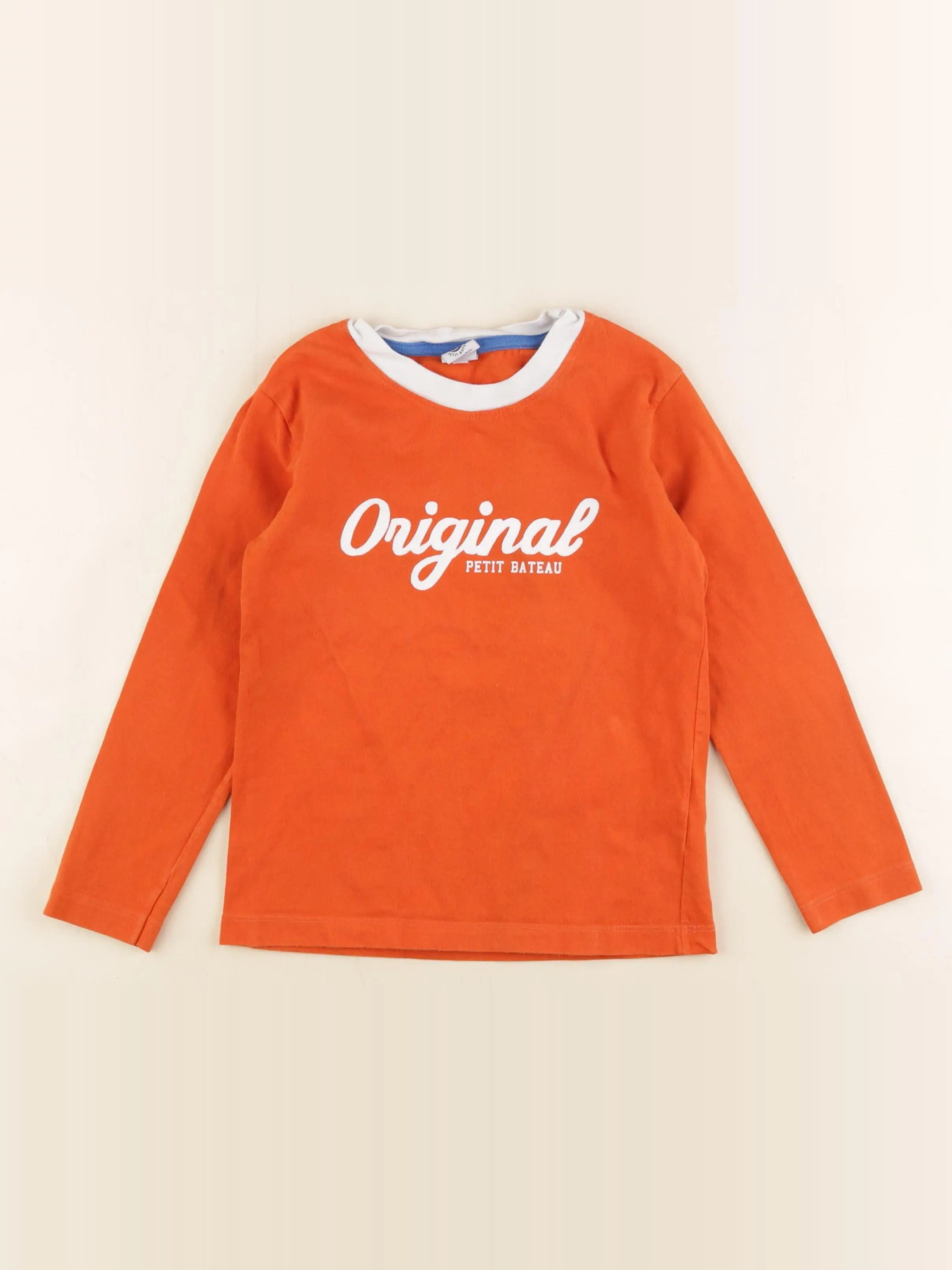 Petit Bateau - tee-shirt orange - 6 ans