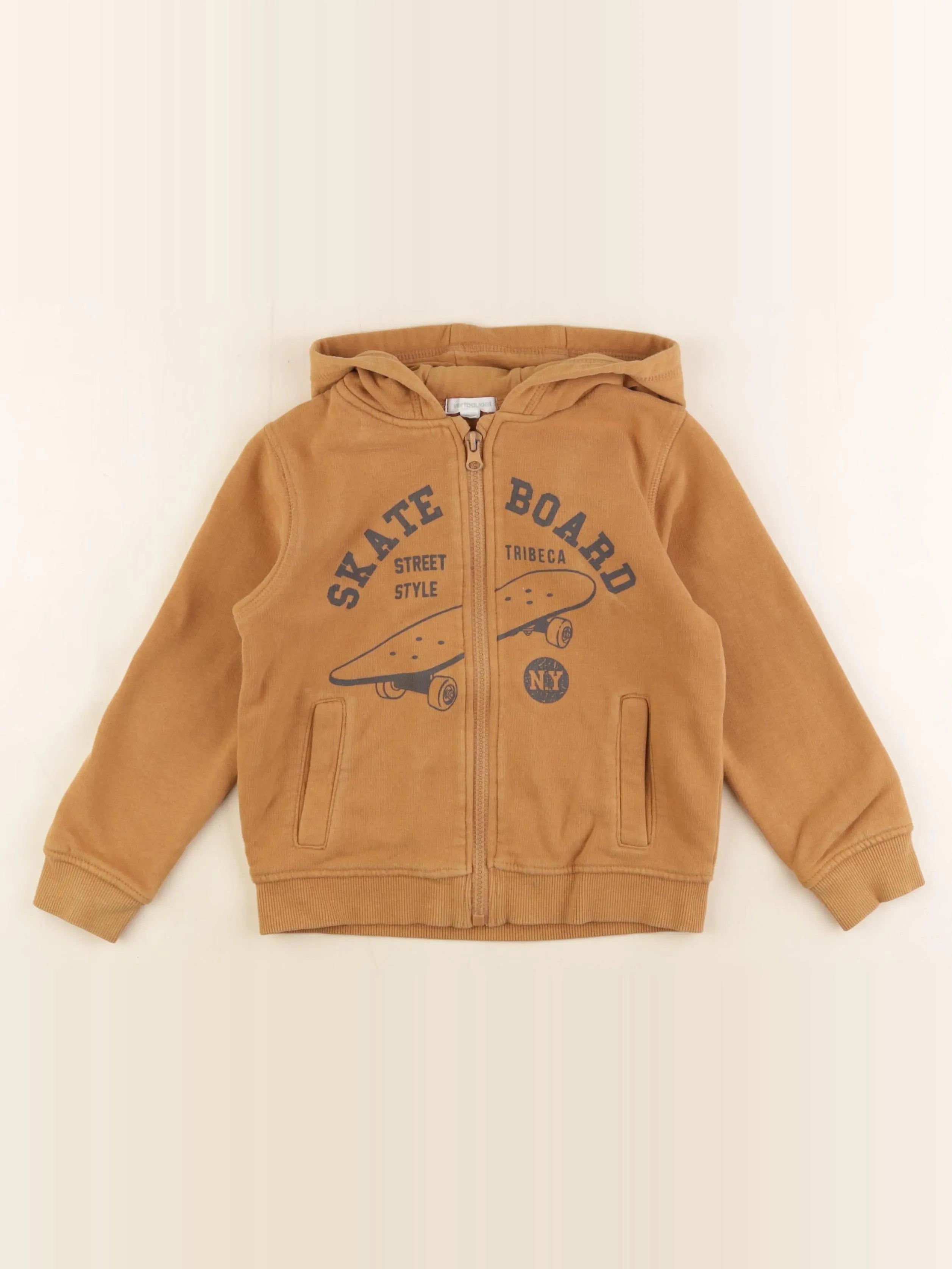 Vertbaudet - sweat marron - 5 ans