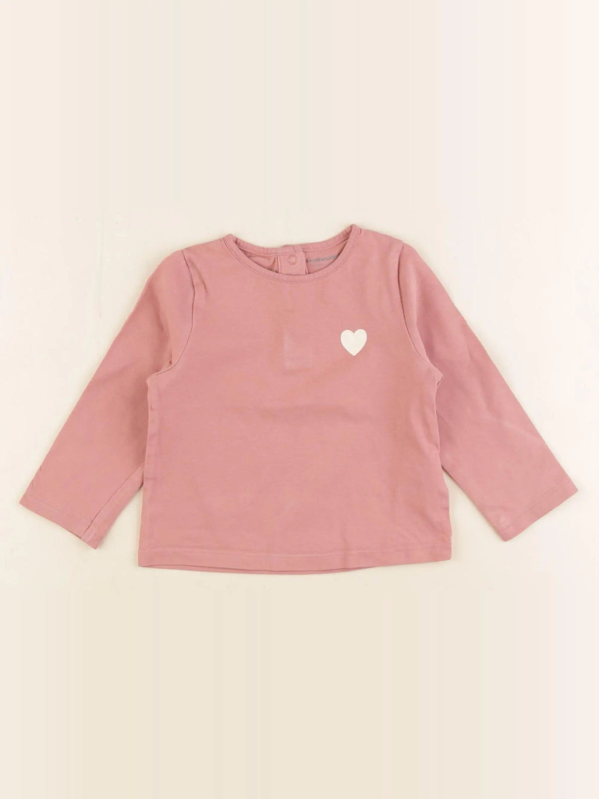 Vertbaudet - tee-shirt rose - 12 mois
