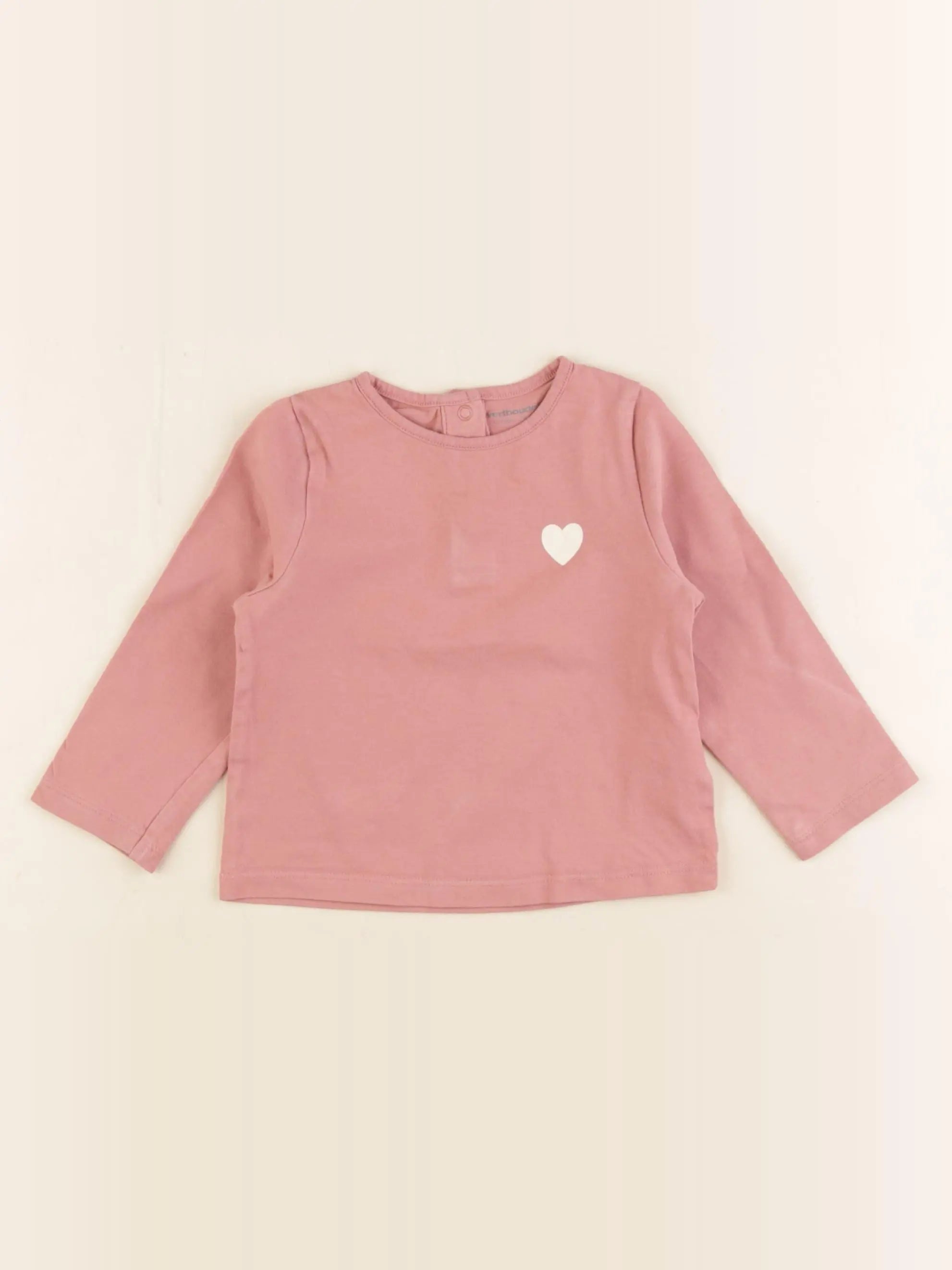 Vertbaudet - tee-shirt rose - 12 mois