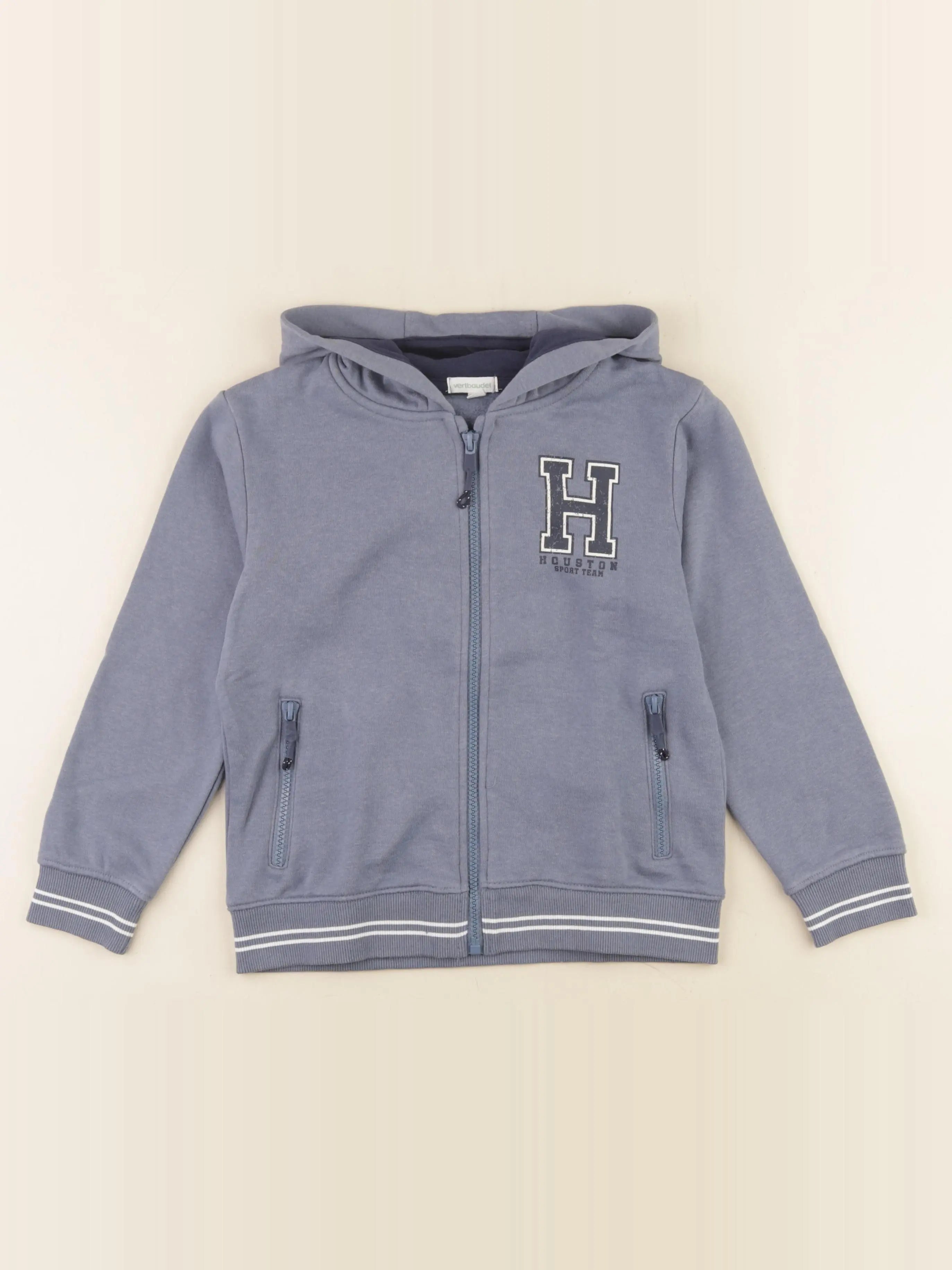 Vertbaudet - sweat bleu - 8 ans