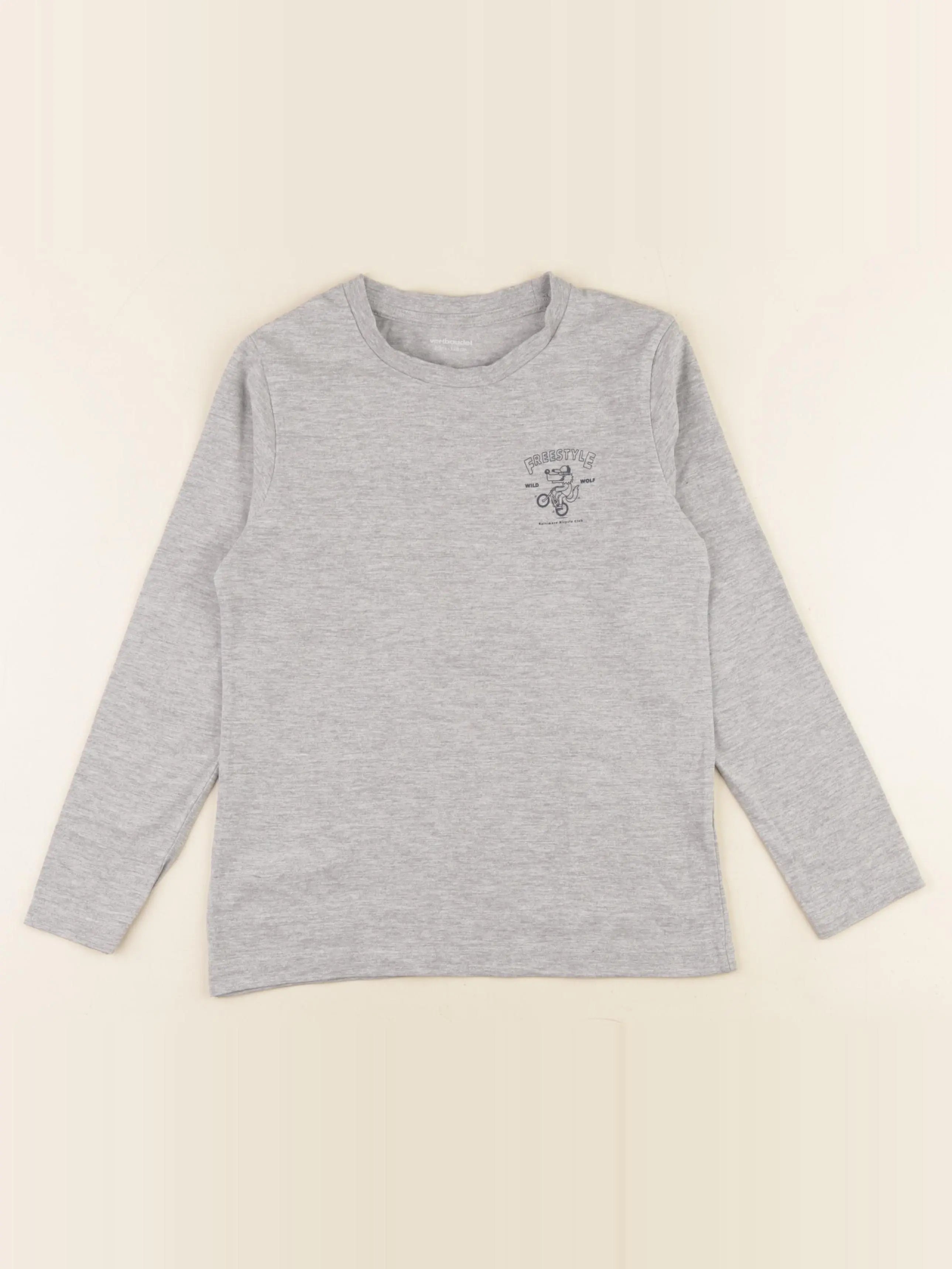 Vertbaudet - tee-shirt gris - 8 ans