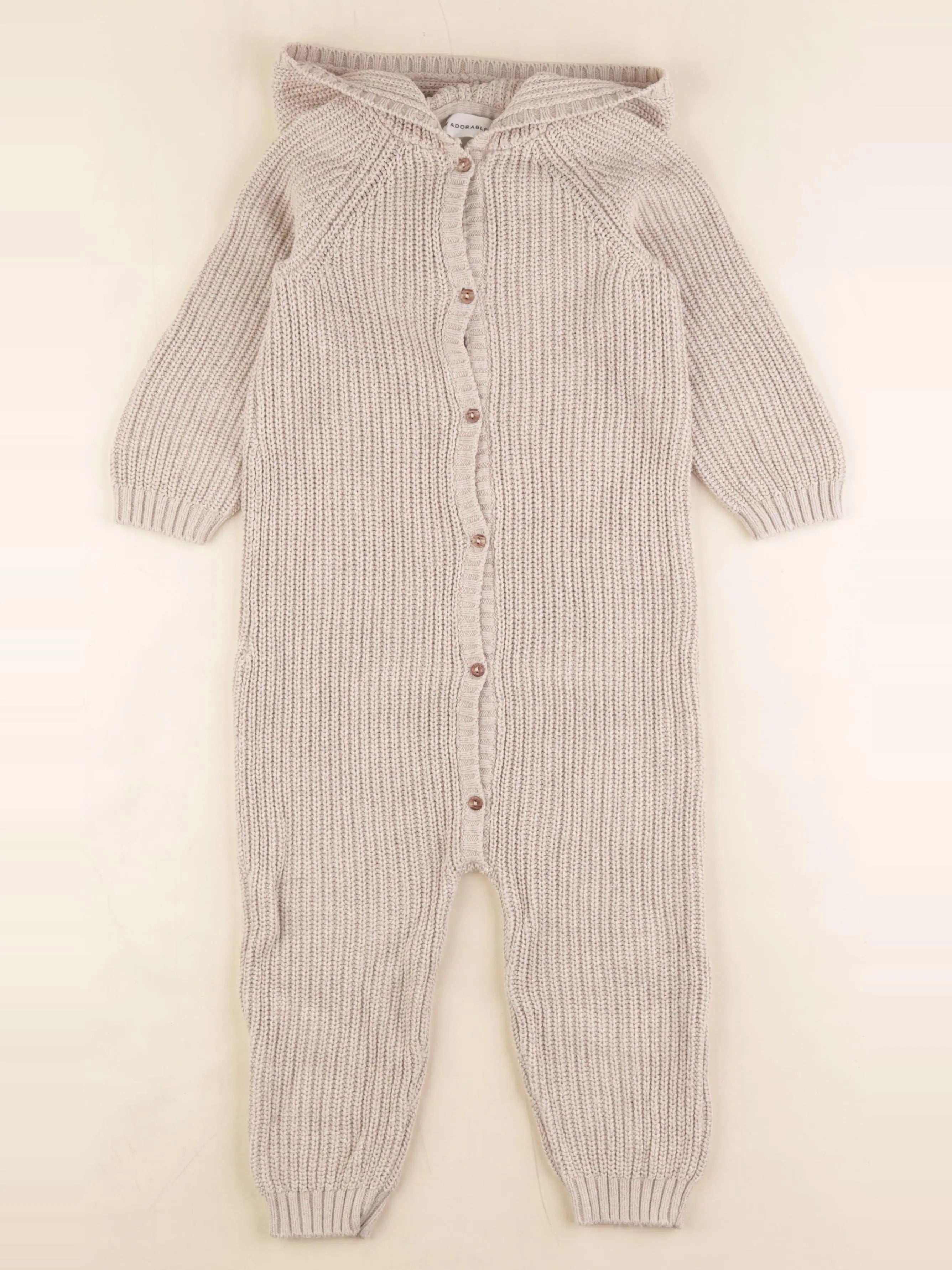 H&M - combinaison beige - 18/24 mois