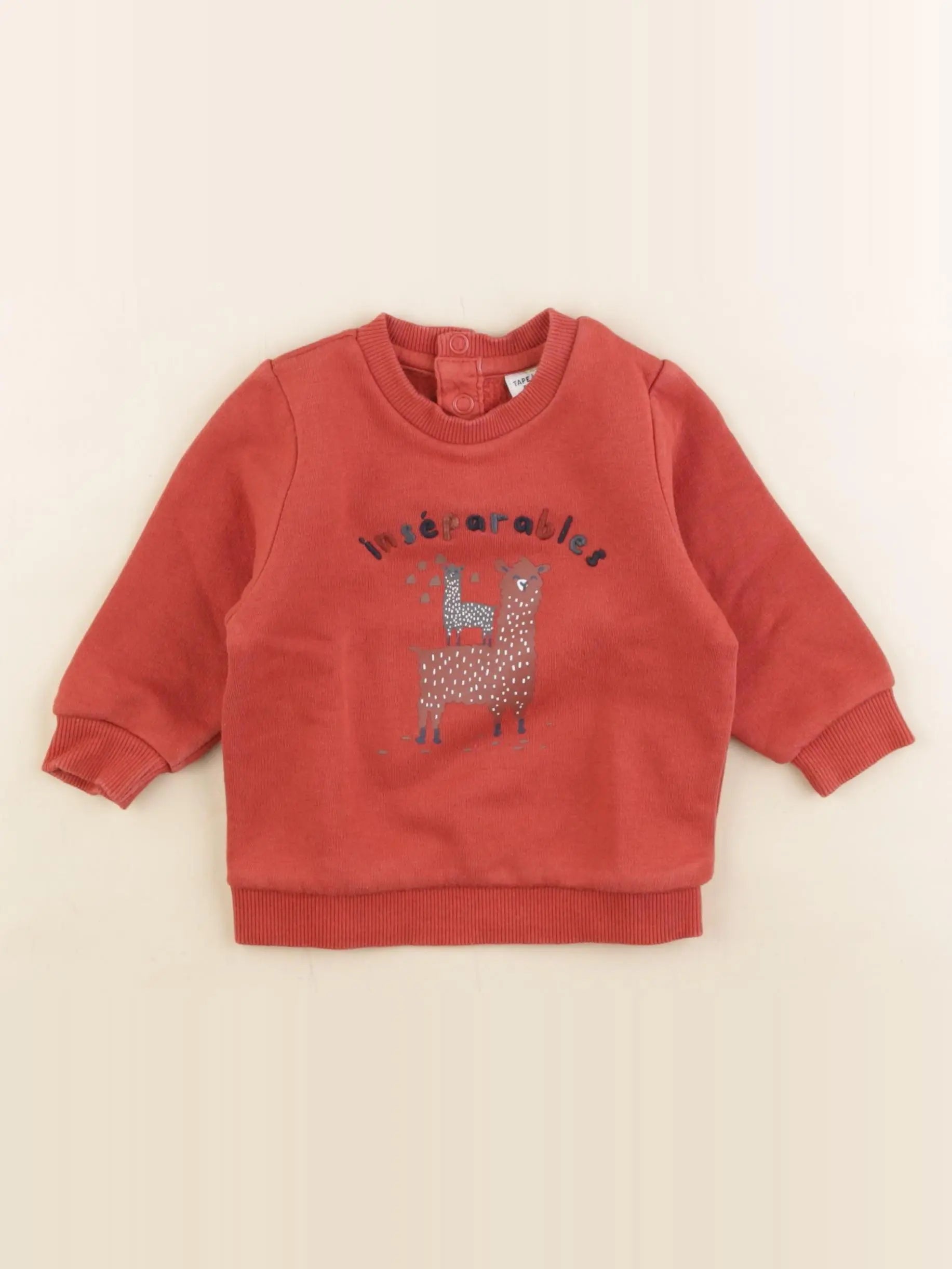 Tape à l'oeil - sweat rouge - 3 mois