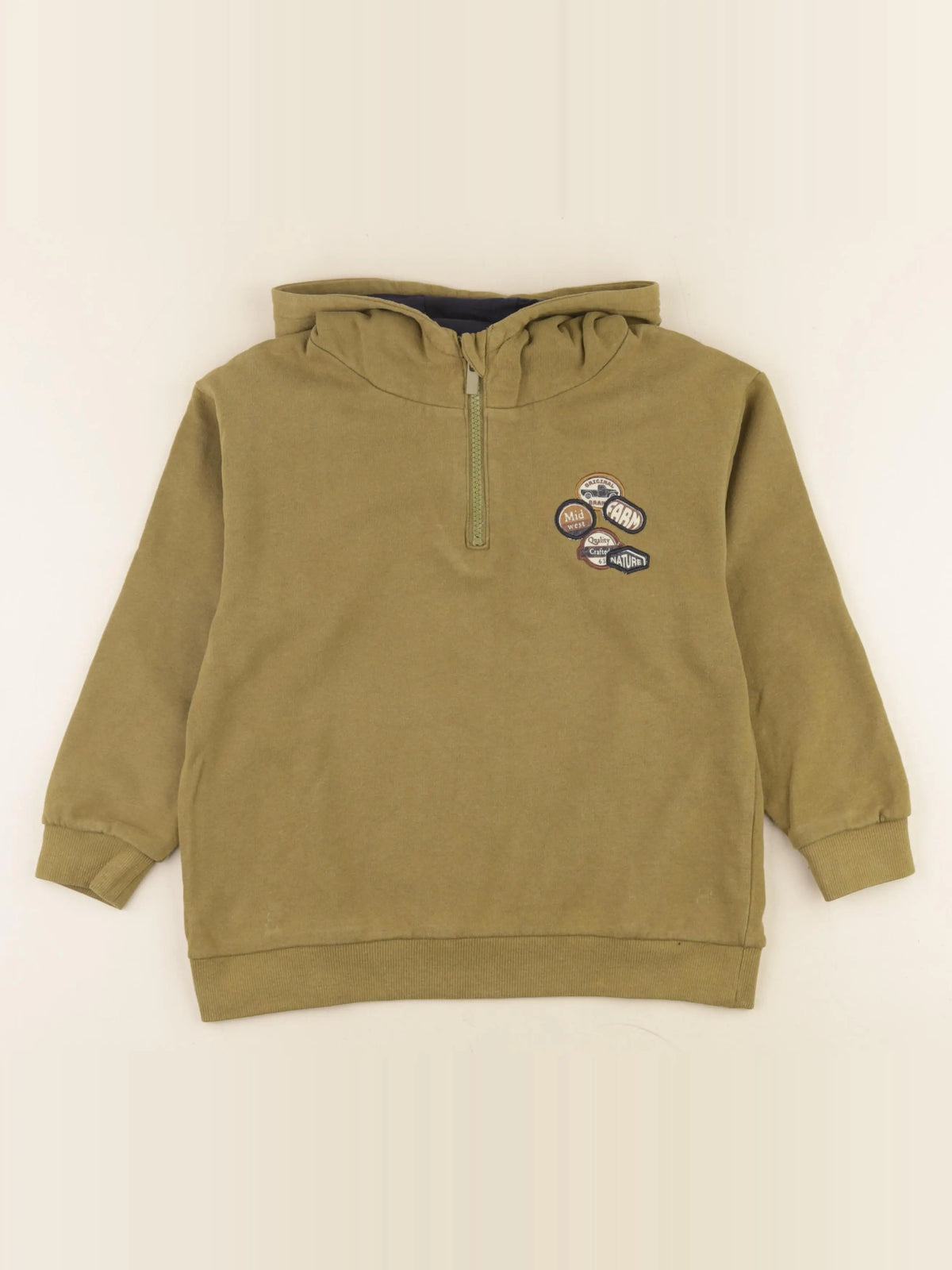 Vertbaudet - sweat vert - 8 ans