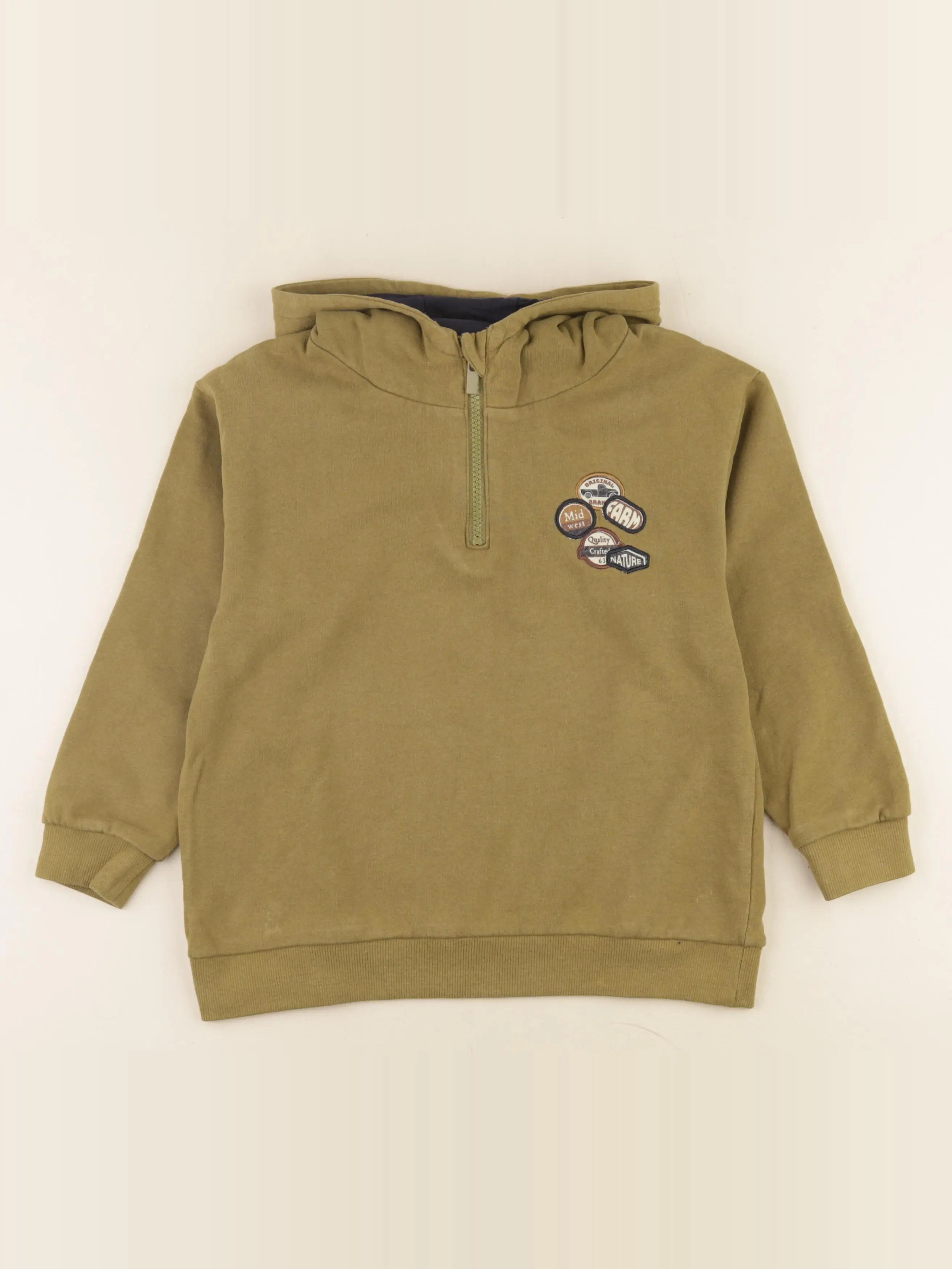 Vertbaudet - sweat vert - 8 ans