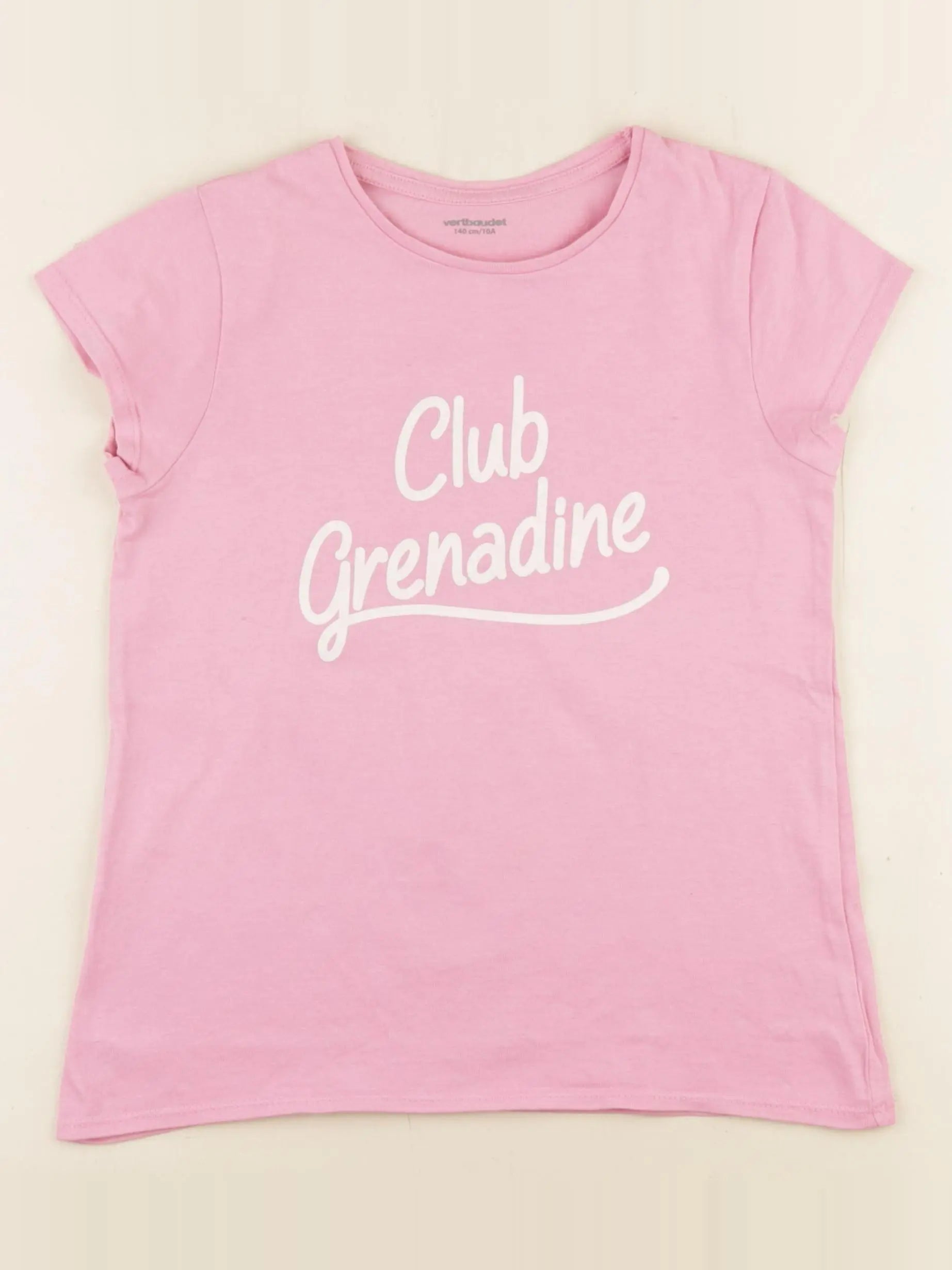 Vertbaudet - tee-shirt rose - 10 ans