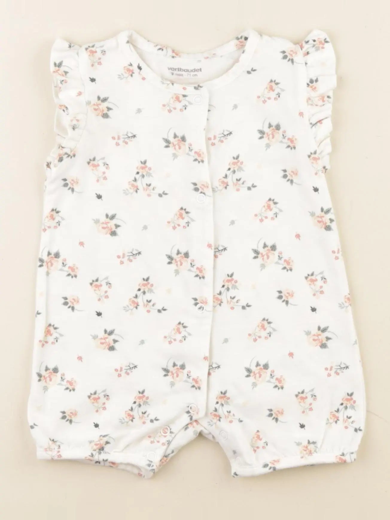 Vertbaudet - combinaison multicolore - 9 mois