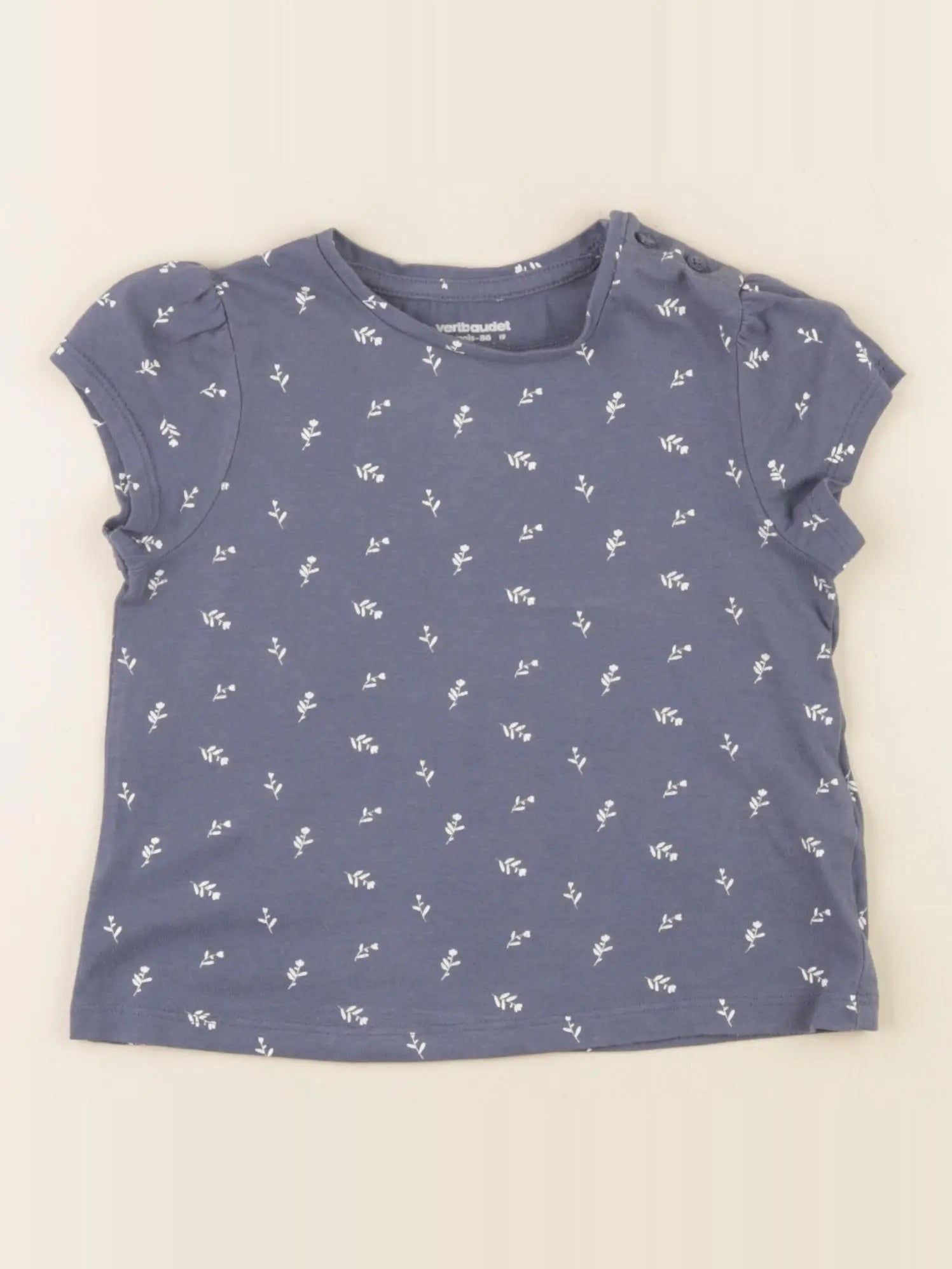 Vertbaudet - tee-shirt bleu - 24 mois