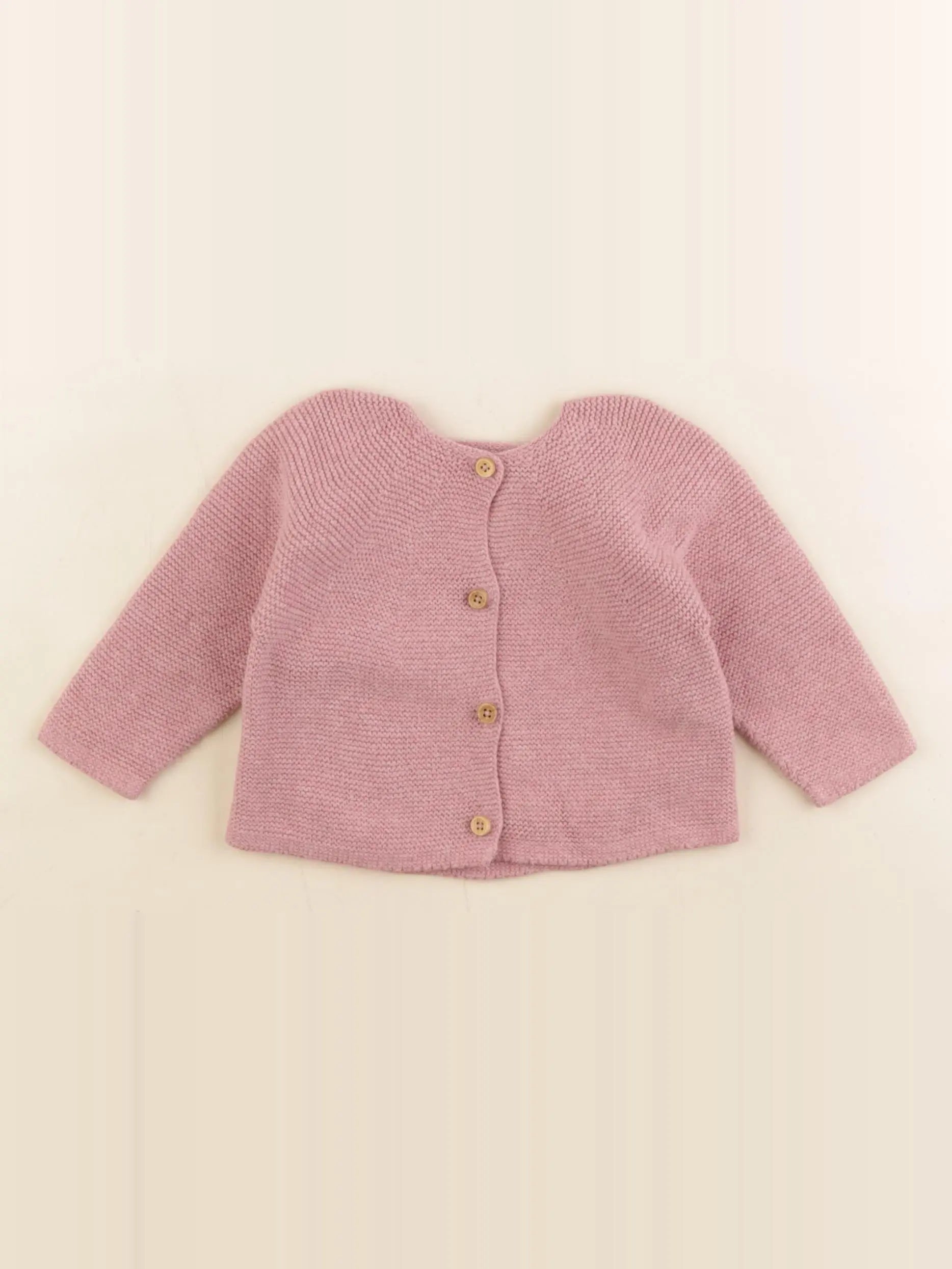 Zara - gilet rose - 3/6 mois