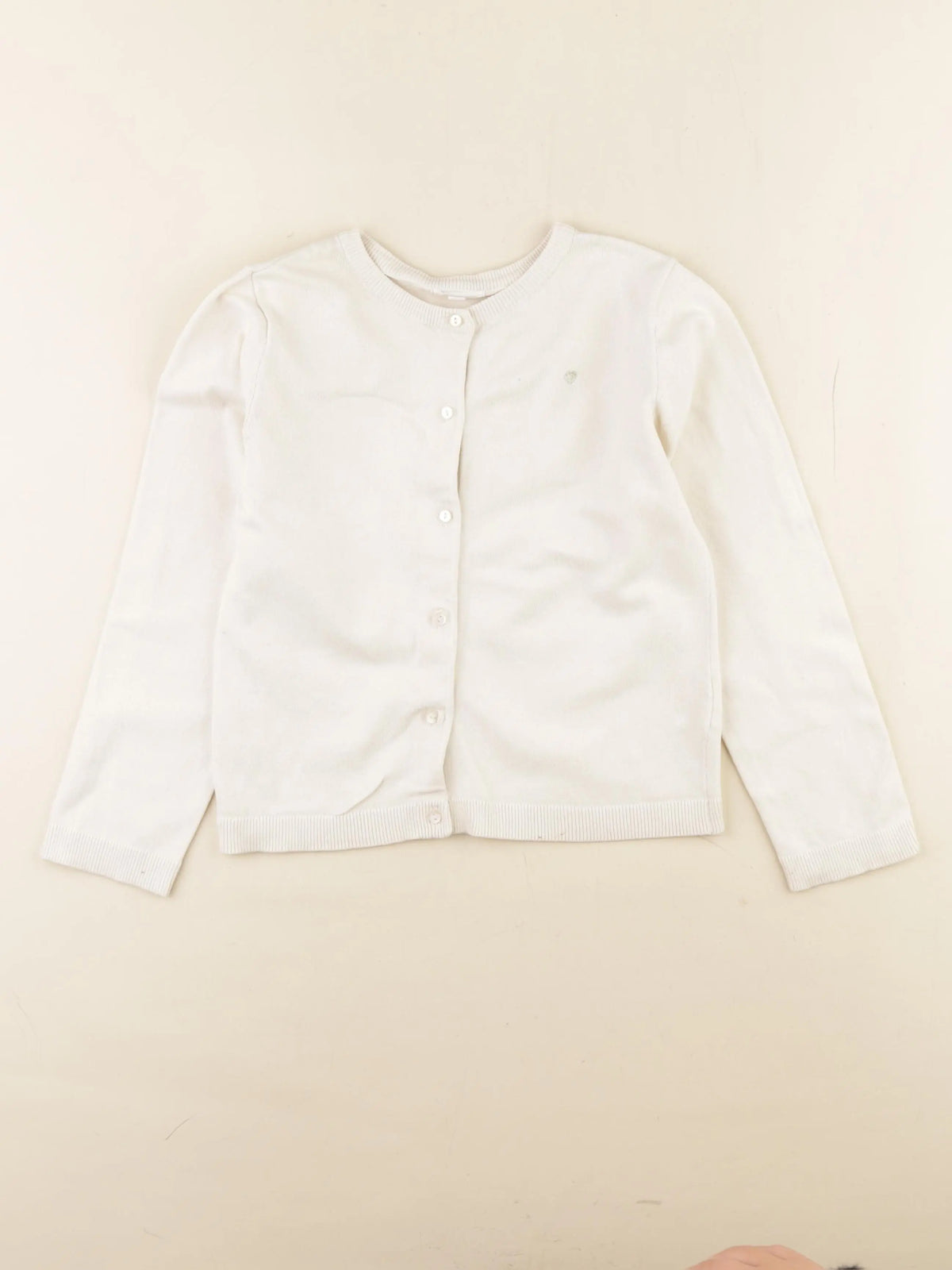 Vertbaudet - gilet blanc - 8 ans