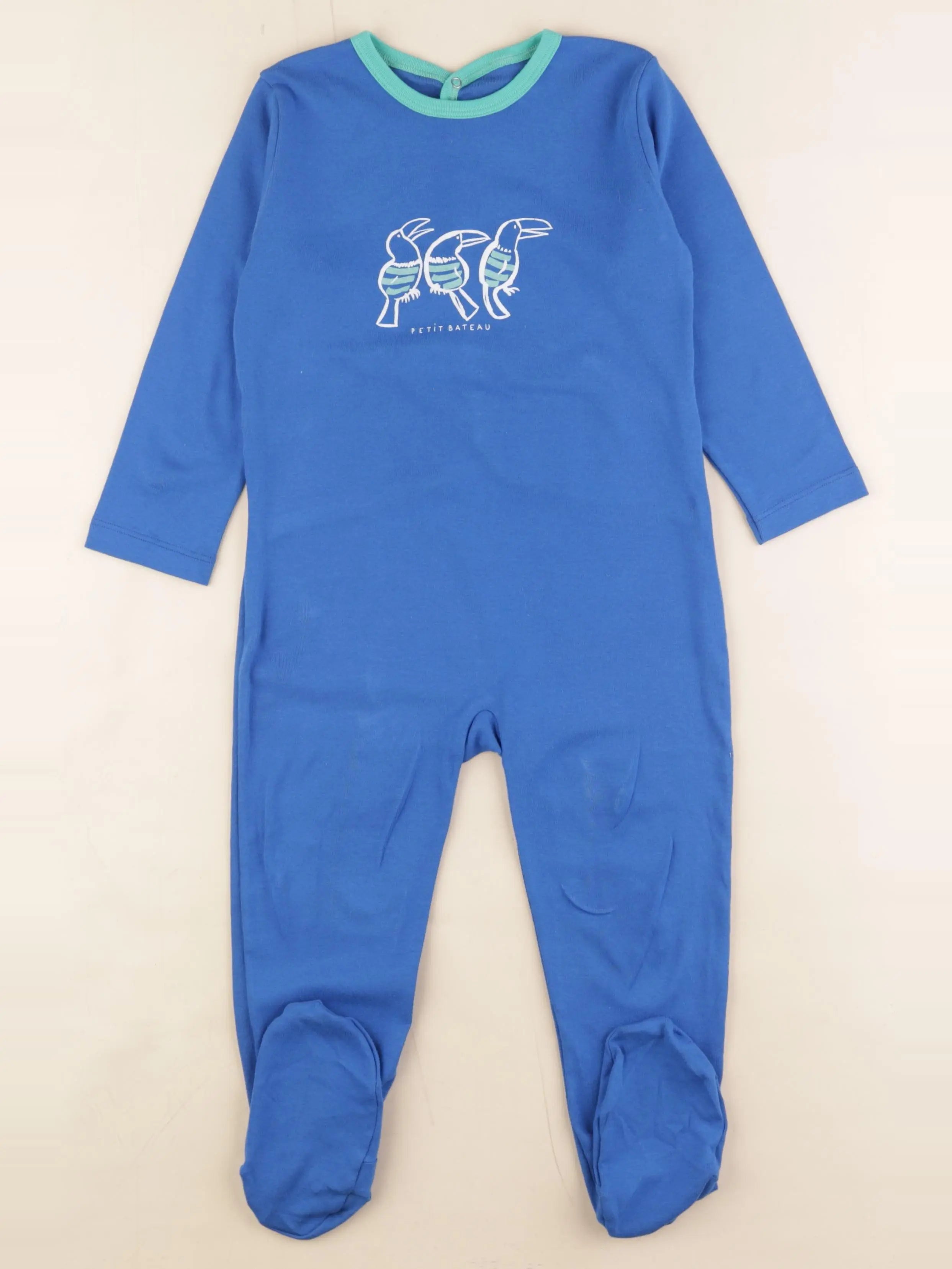 Petit Bateau - pyjama coton bleu - 36 mois