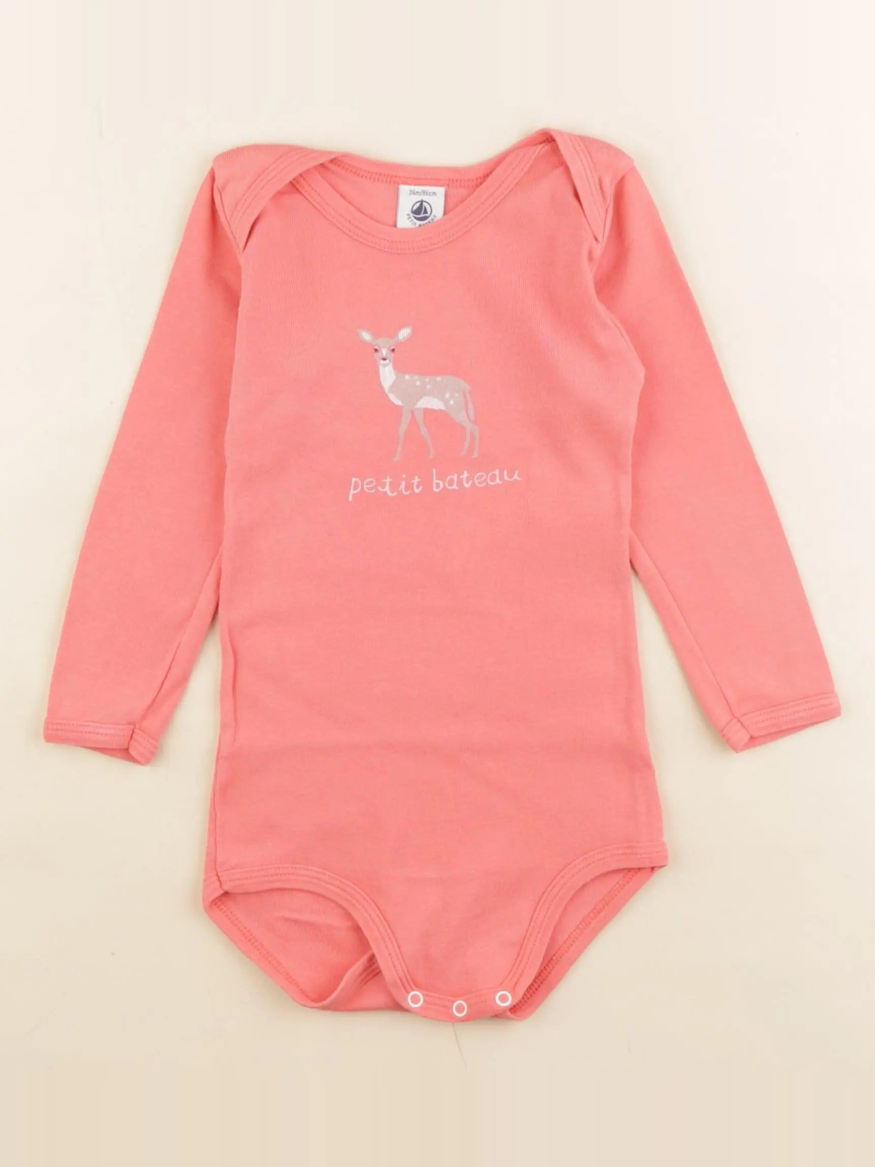 Petit Bateau - body rose - 24 mois