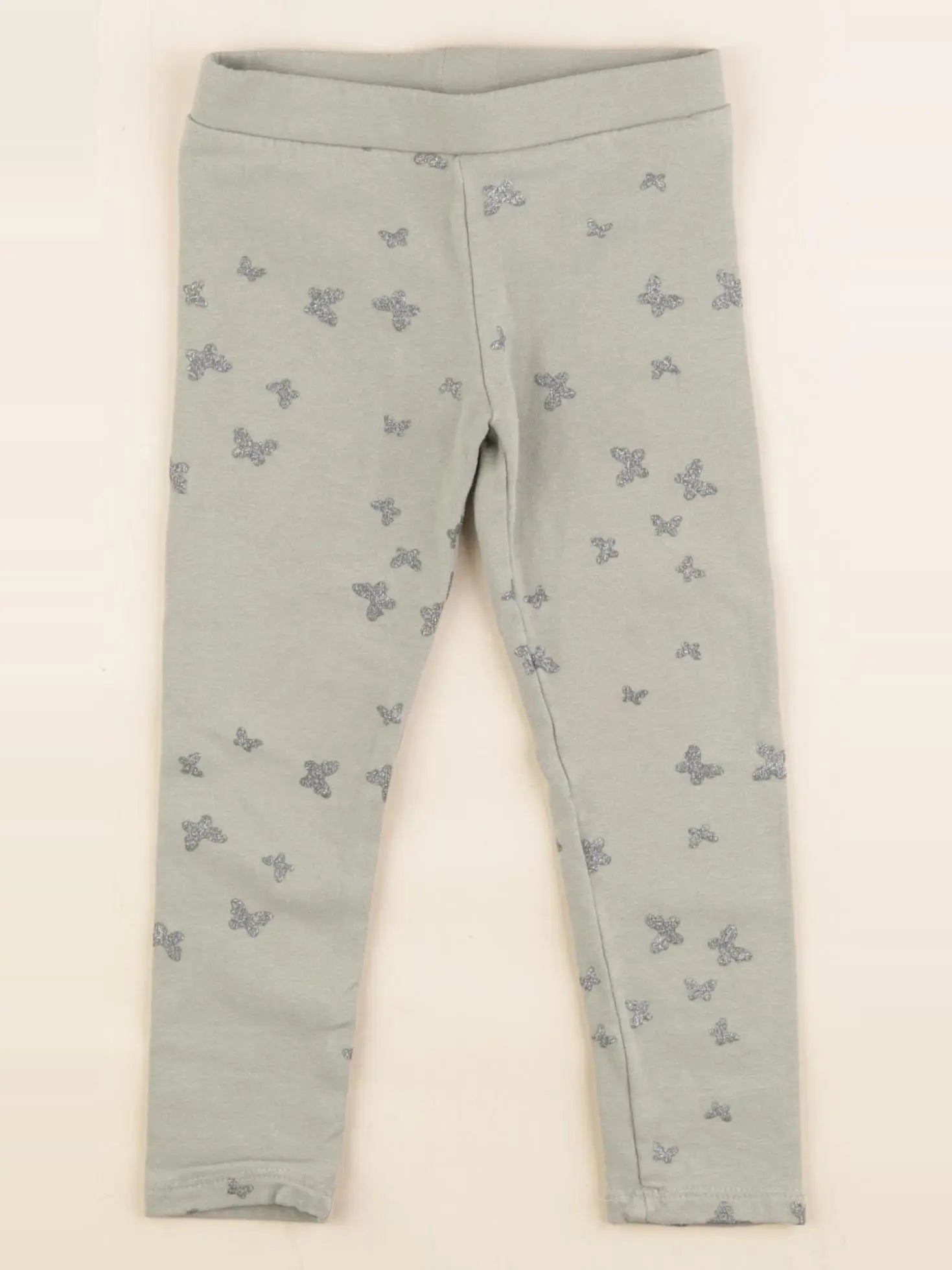 H&M - legging doublé vert - 18/24 mois