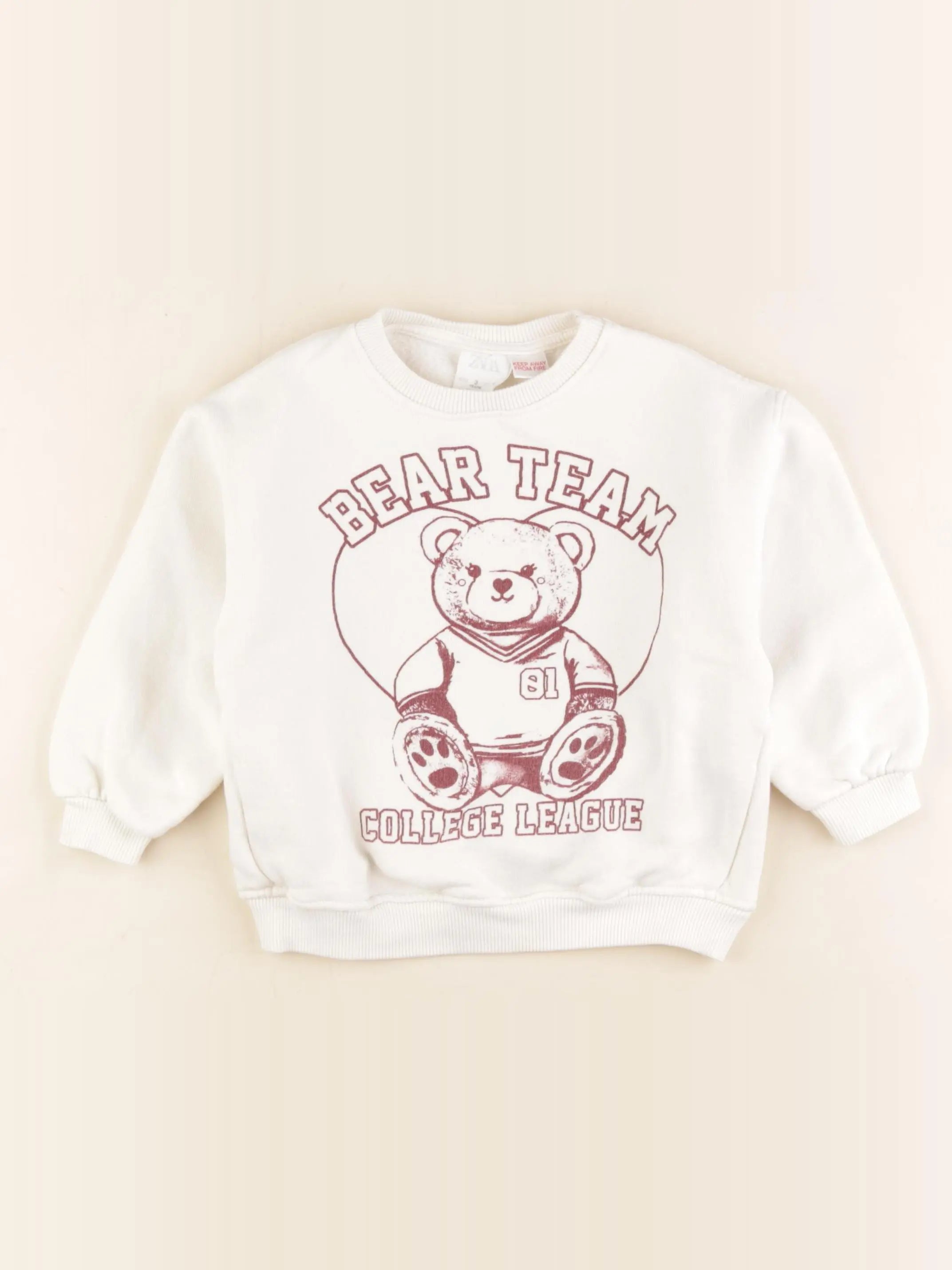 Zara - sweat beige - 3 ans