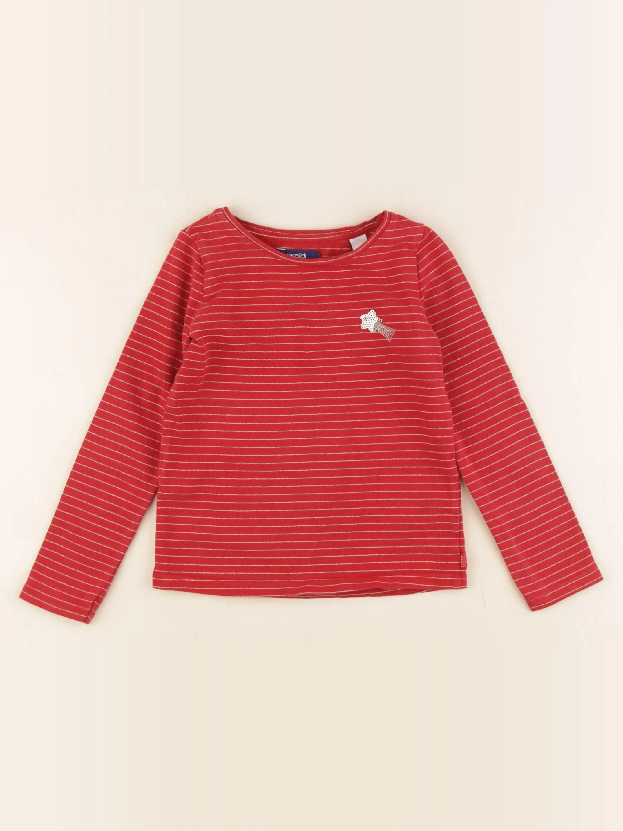 Okaidi - tee-shirt rouge, or - 3 ans