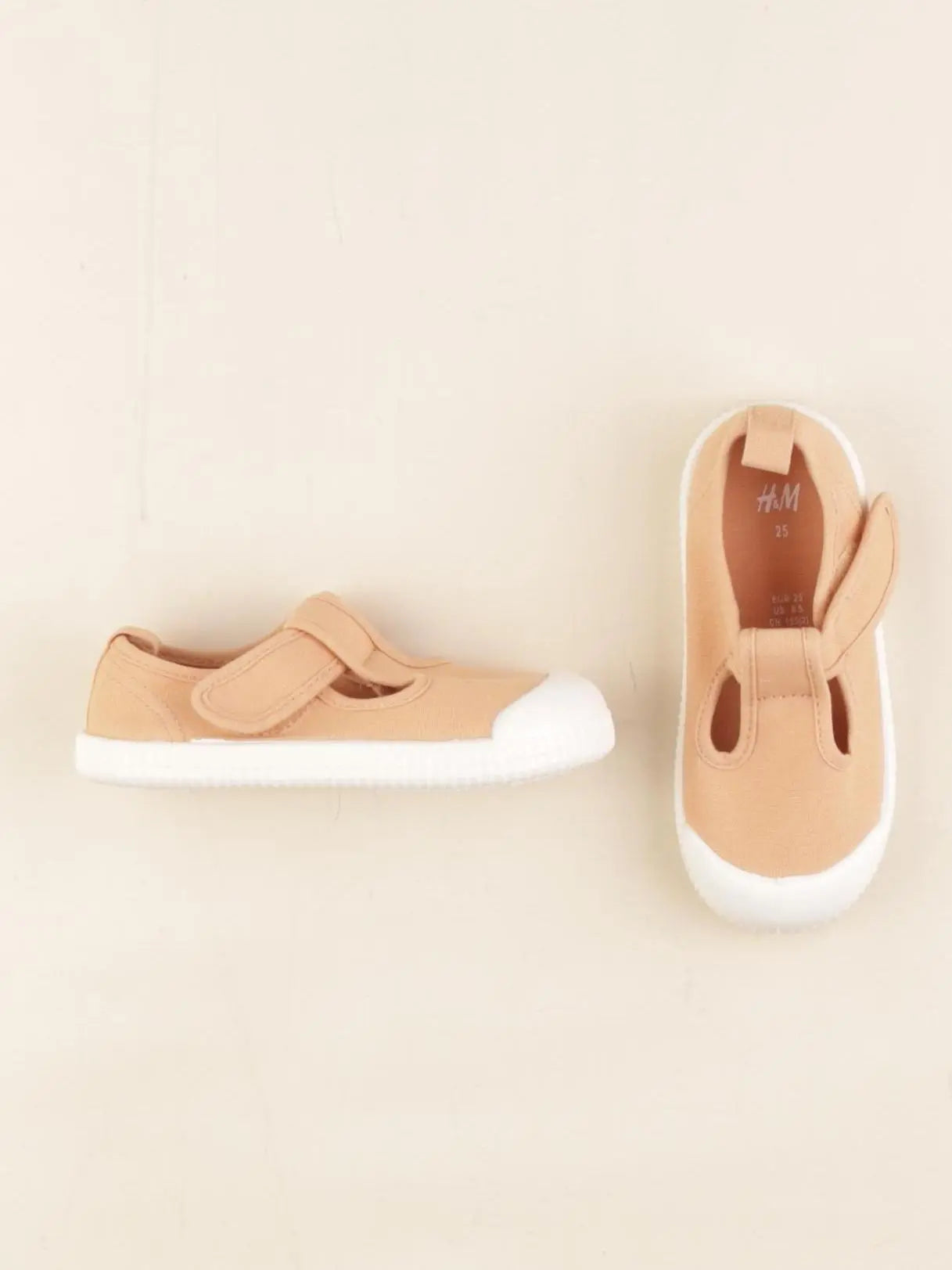 H&M - tennis à scratch/ lacets marron - pointure 25