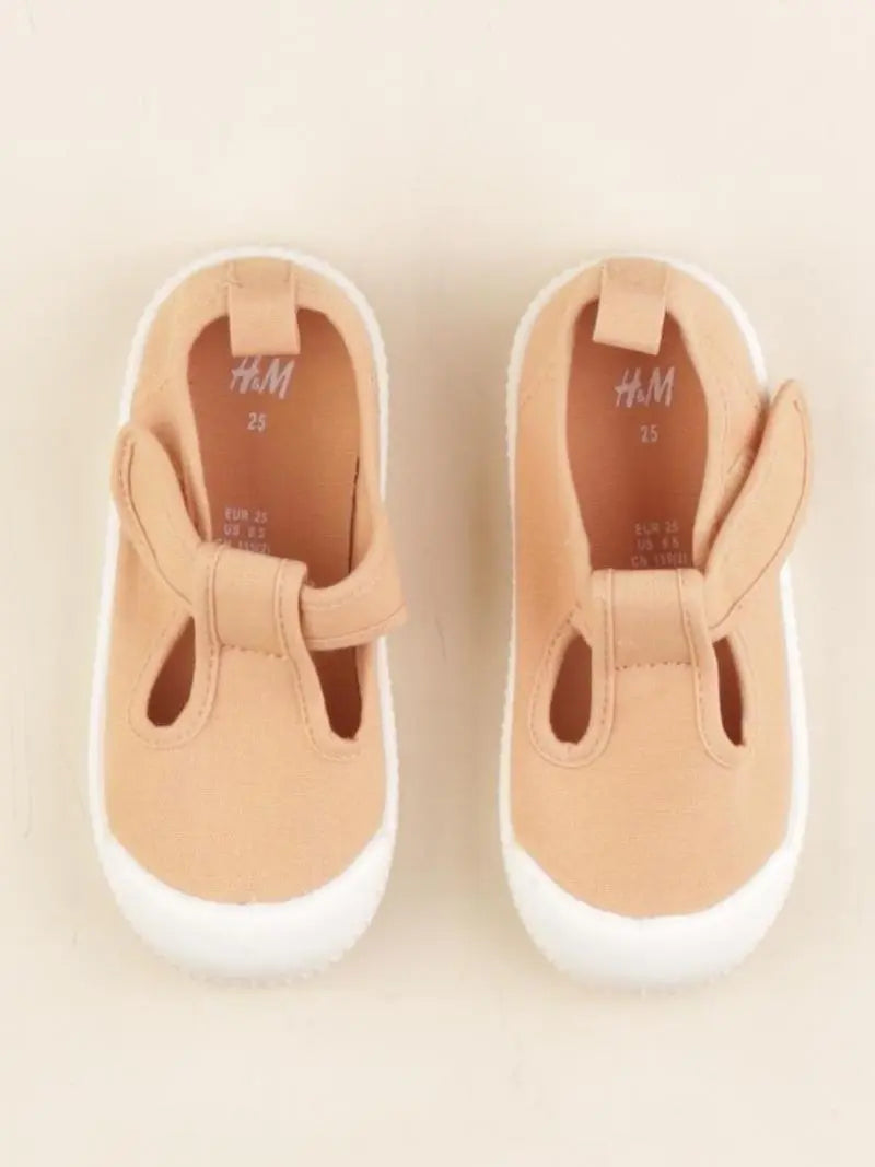 H&M - tennis à scratch/ lacets marron - pointure 25