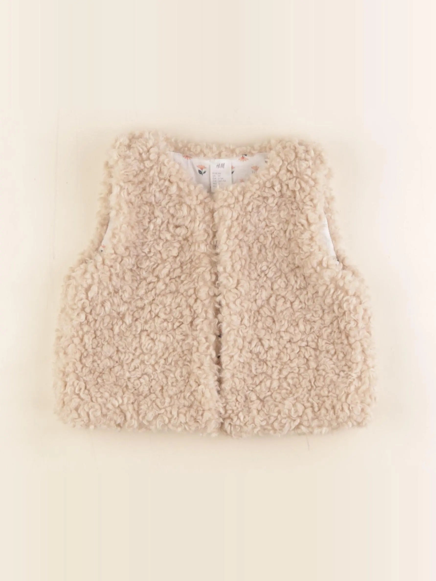 H&M - gilet beige - 2/3 ans