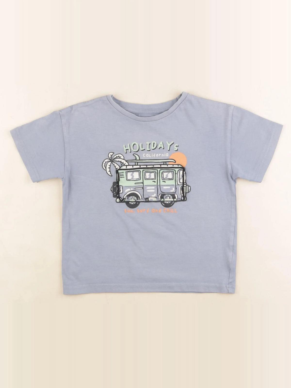 Vertbaudet - tee-shirt bleu - 6 ans