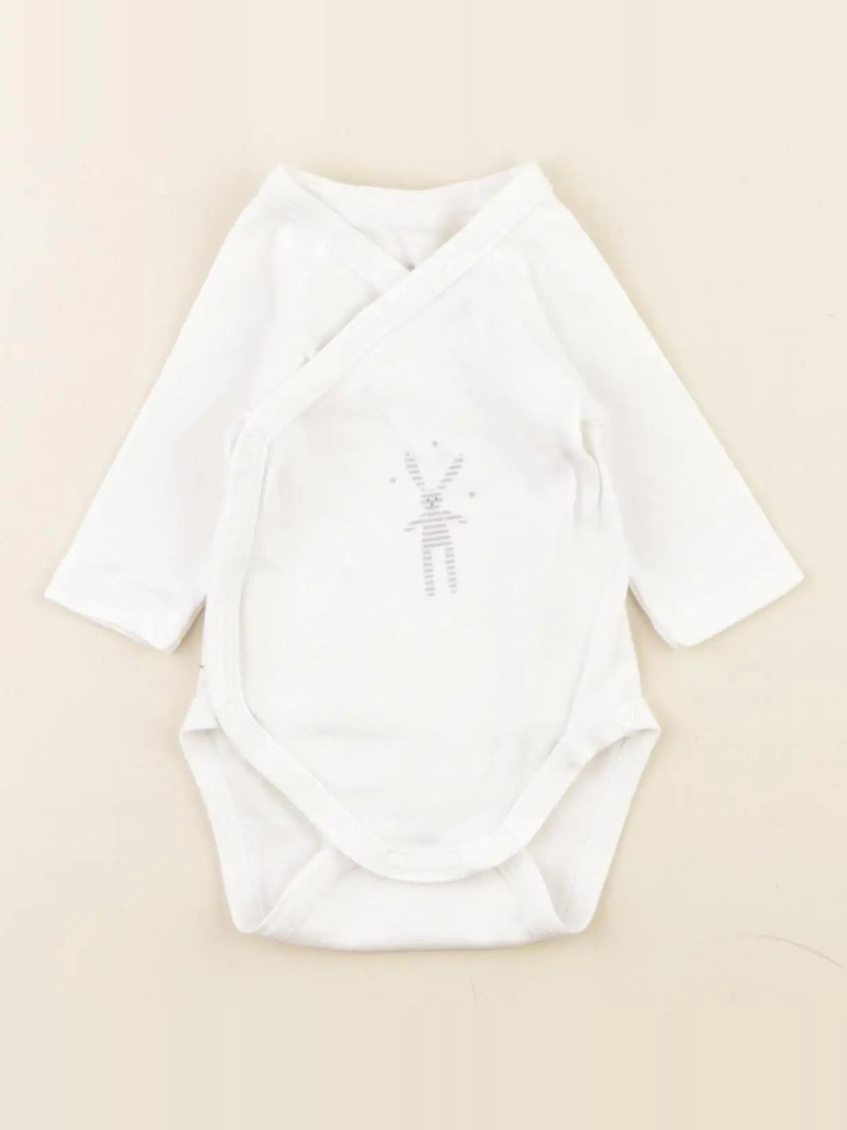 Petit Bateau - body blanc - 0 mois