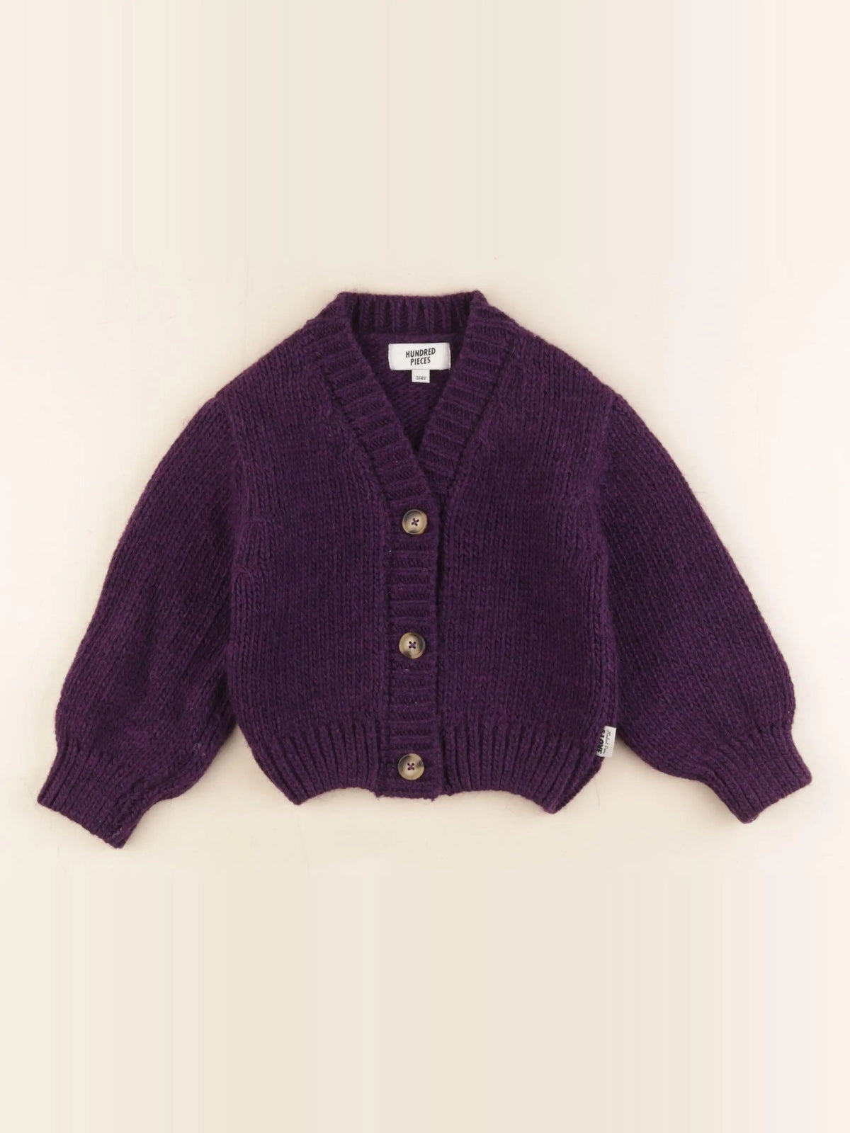 Hundred Pieces - gilet violet - 3/4 ans