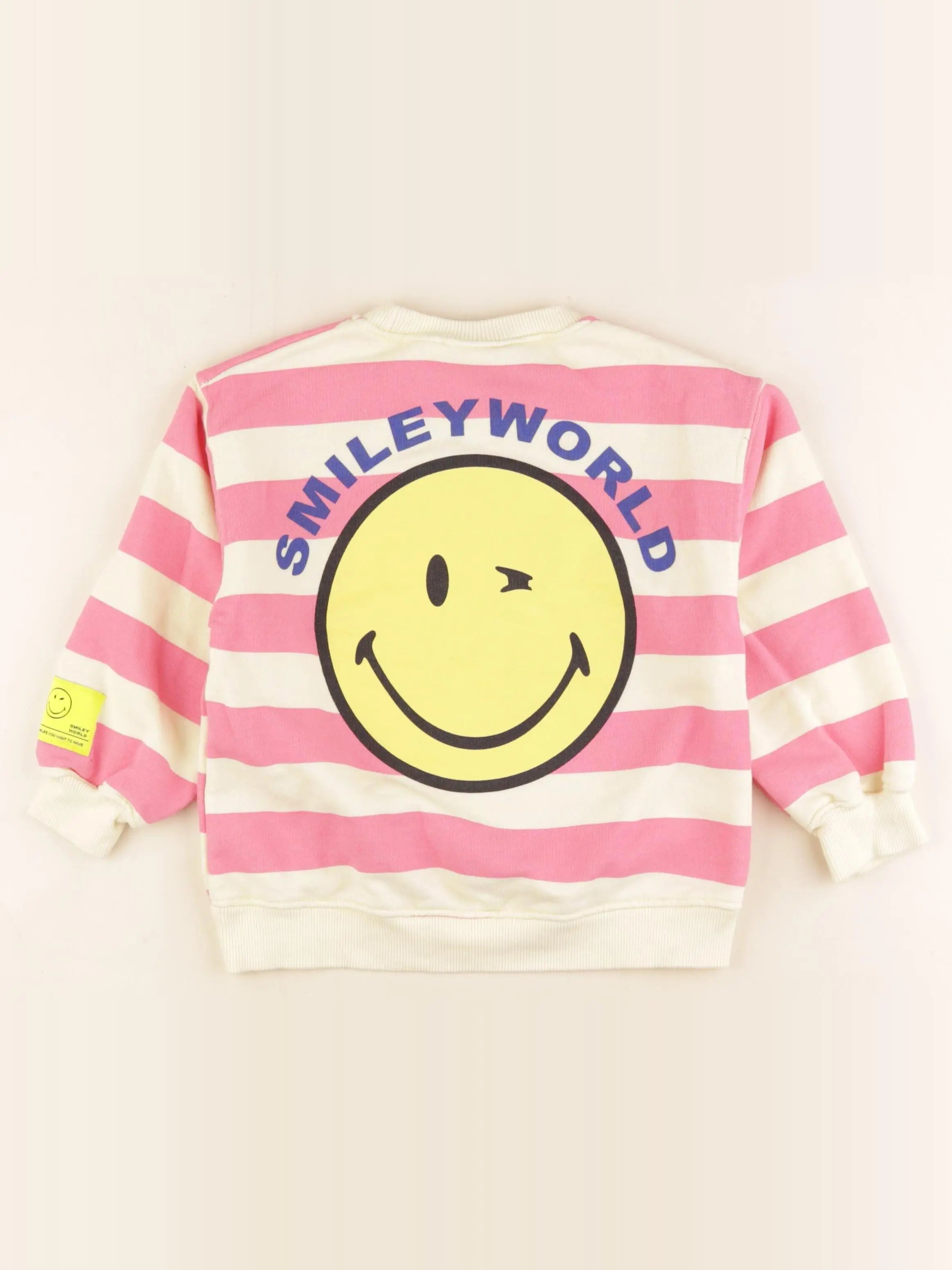 Zara - sweat imprimé au dos rose, jaune - 5 ans