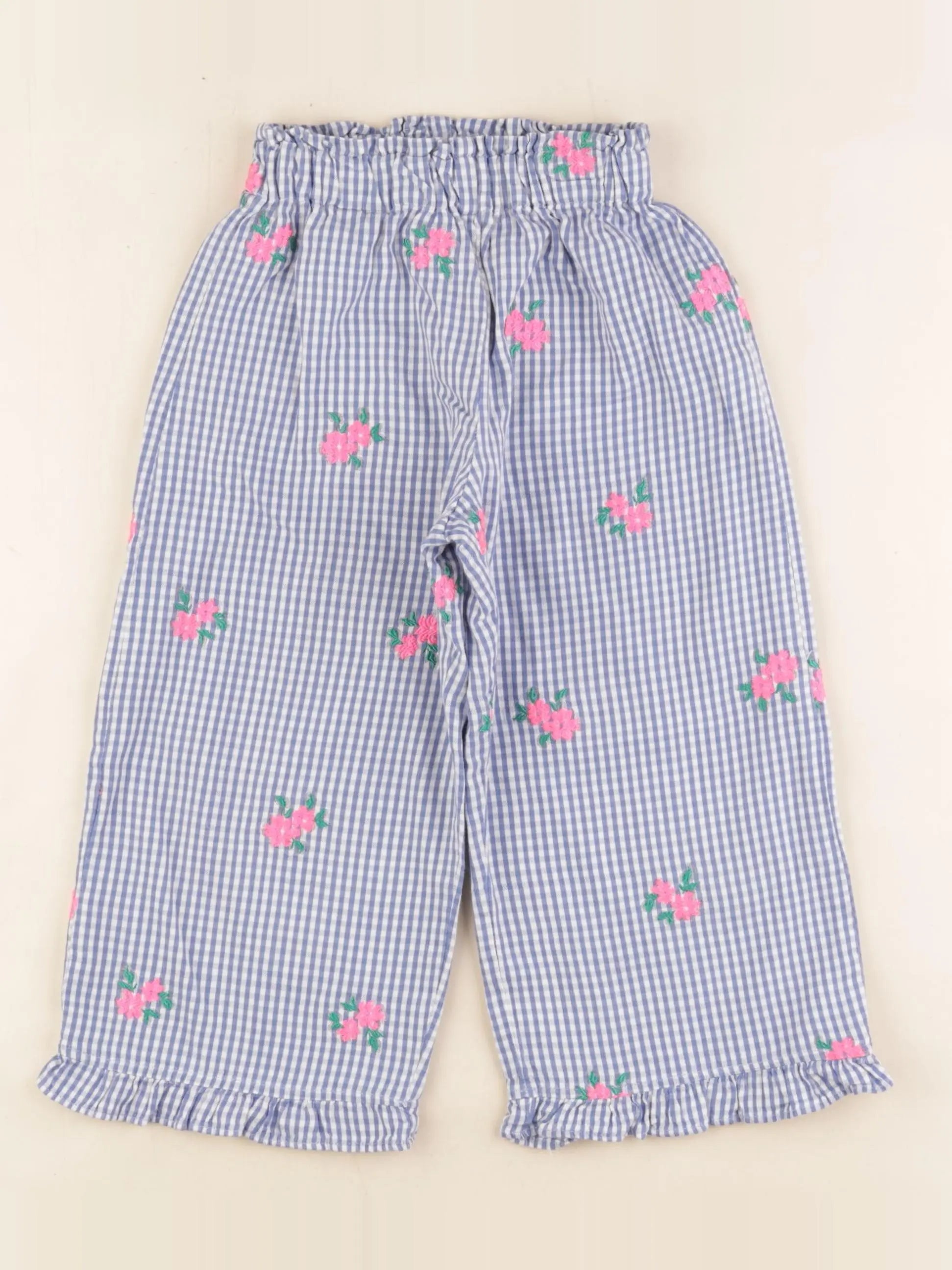 Zara - pantalon blanc, bleu, rose - 5 ans
