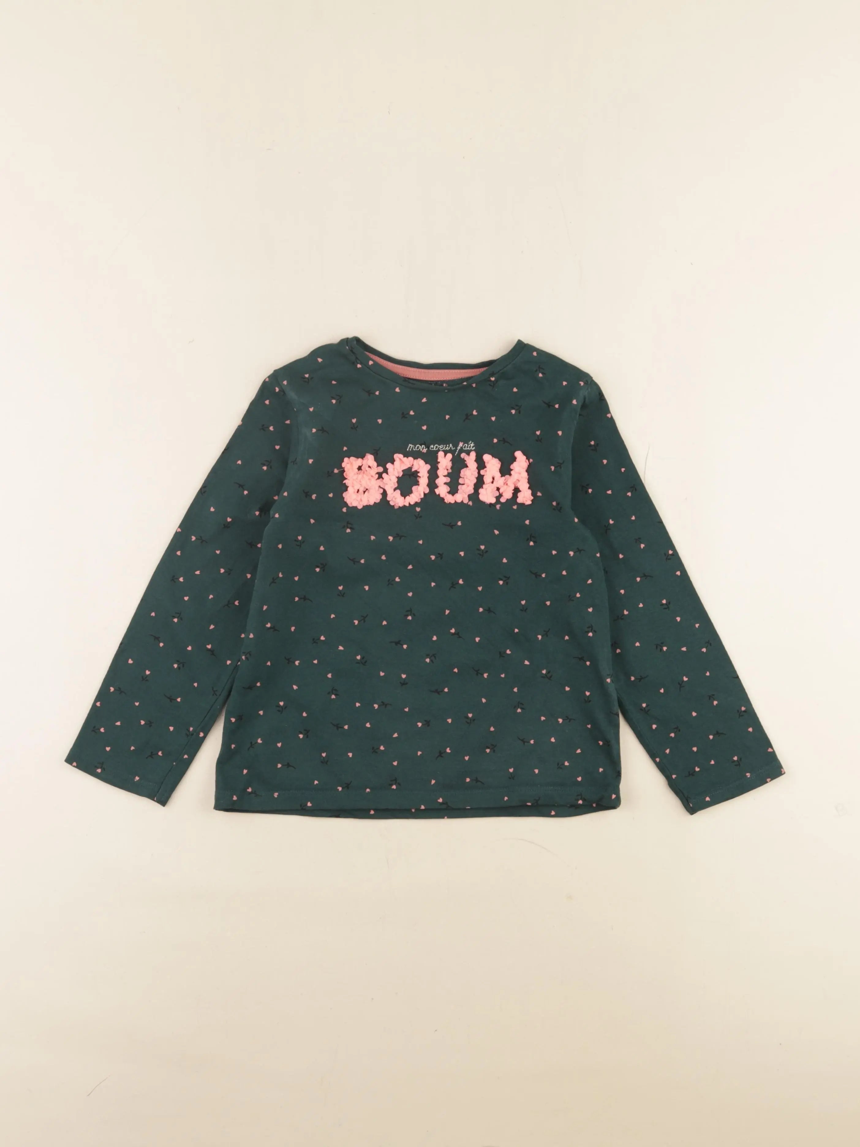 Vertbaudet - tee-shirt vert - 6 ans