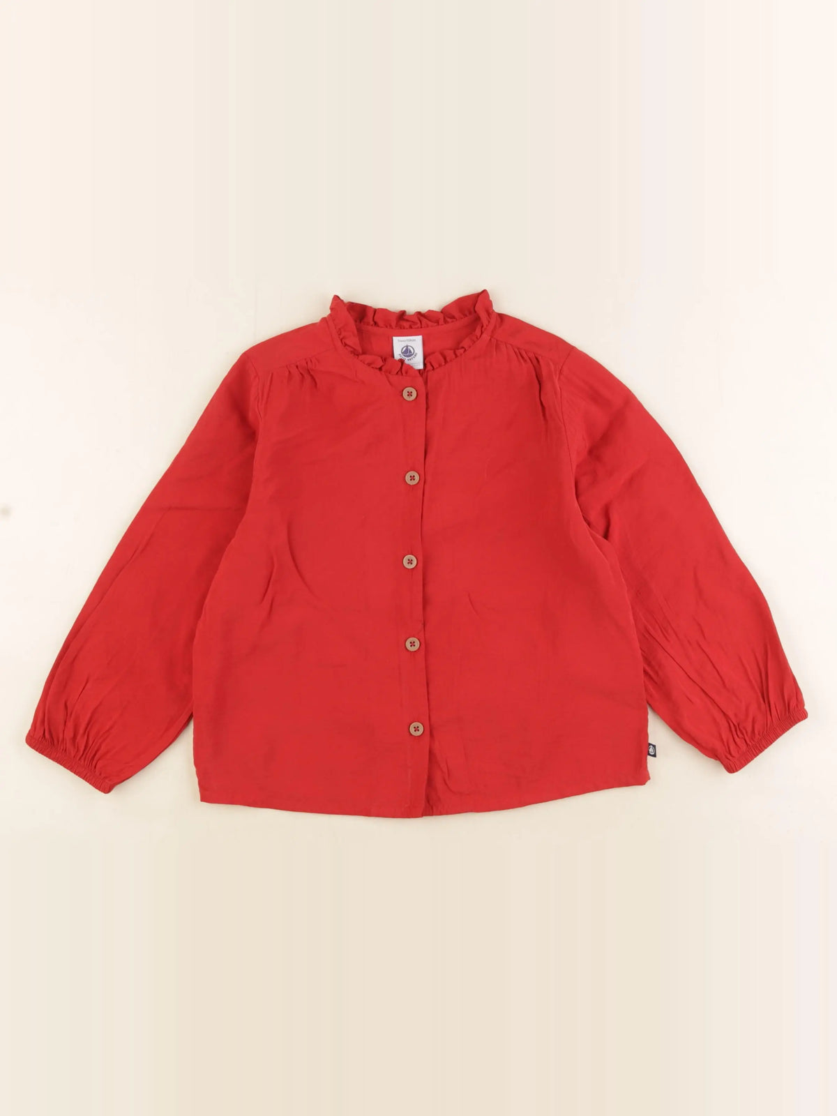 Petit Bateau - blouse rouge - 5 ans