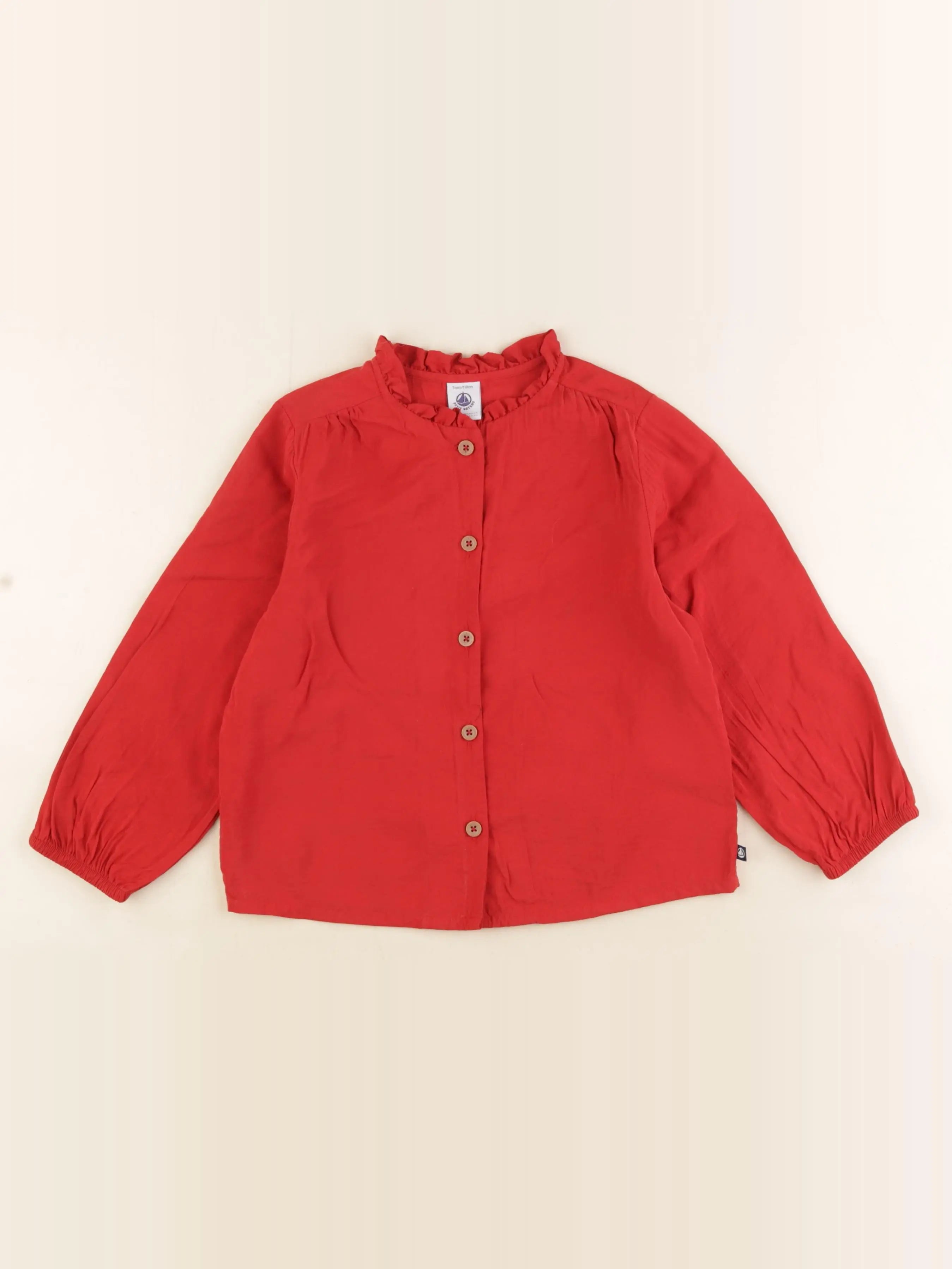 Petit Bateau - blouse rouge - 5 ans