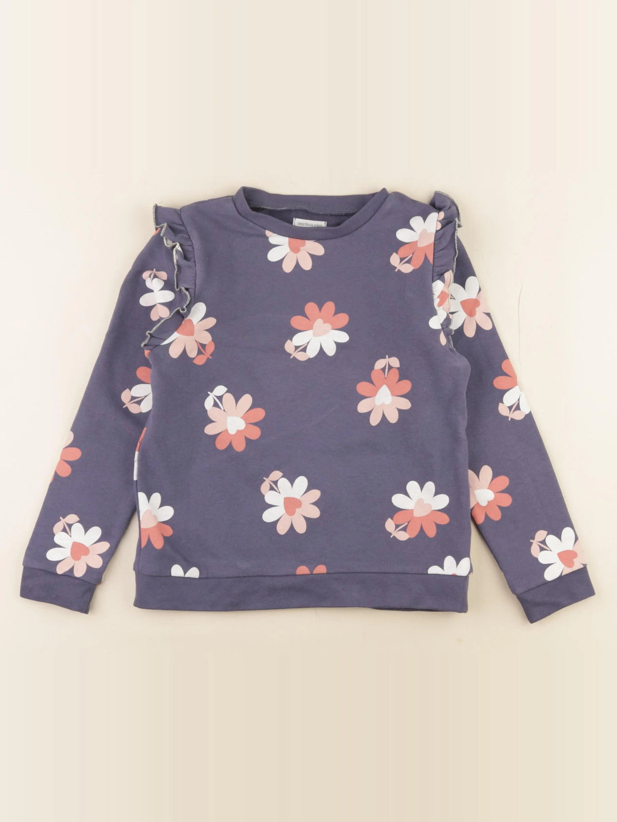 Vertbaudet - sweat bleu - 8 ans