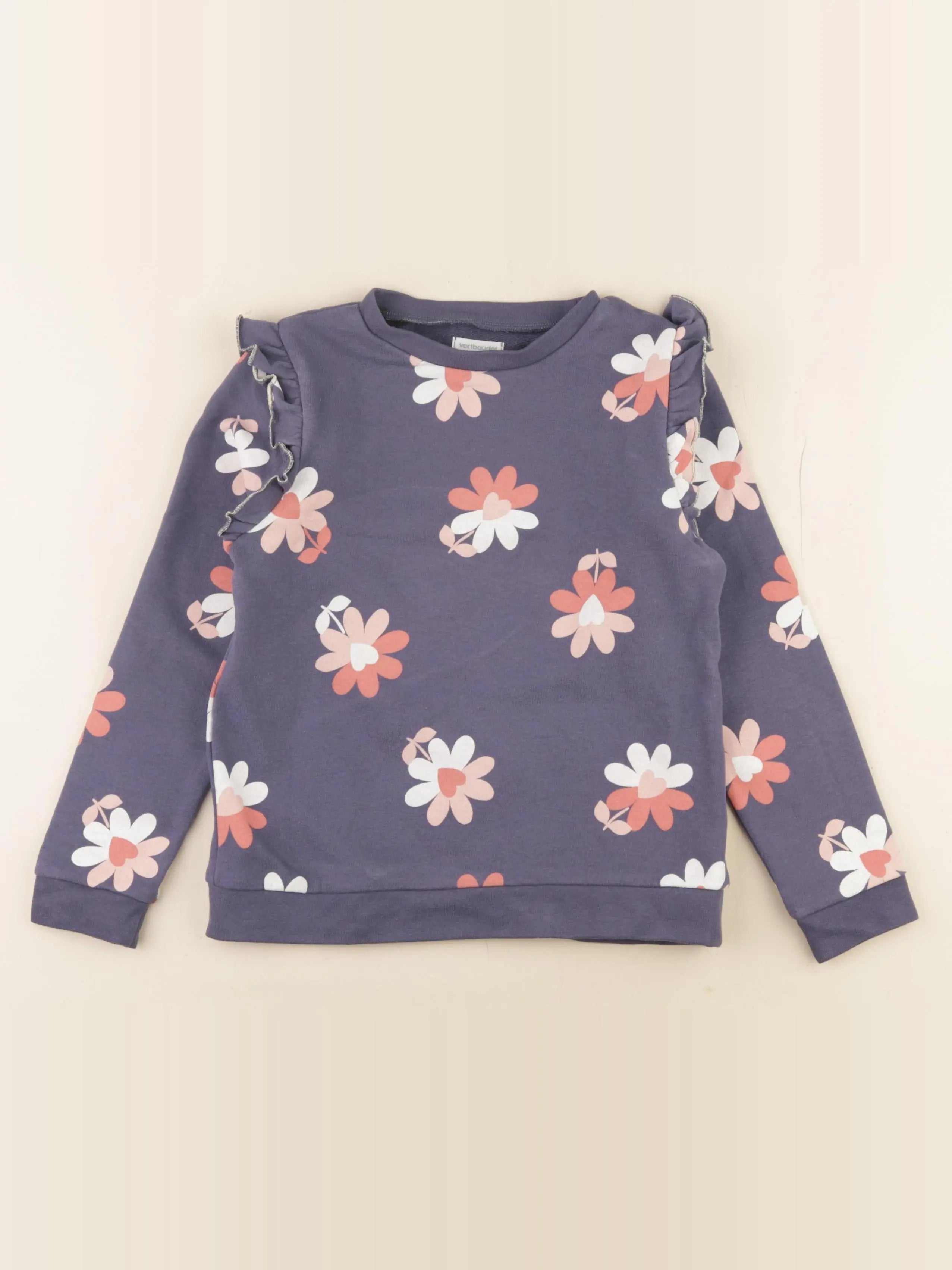 Vertbaudet - sweat bleu - 8 ans