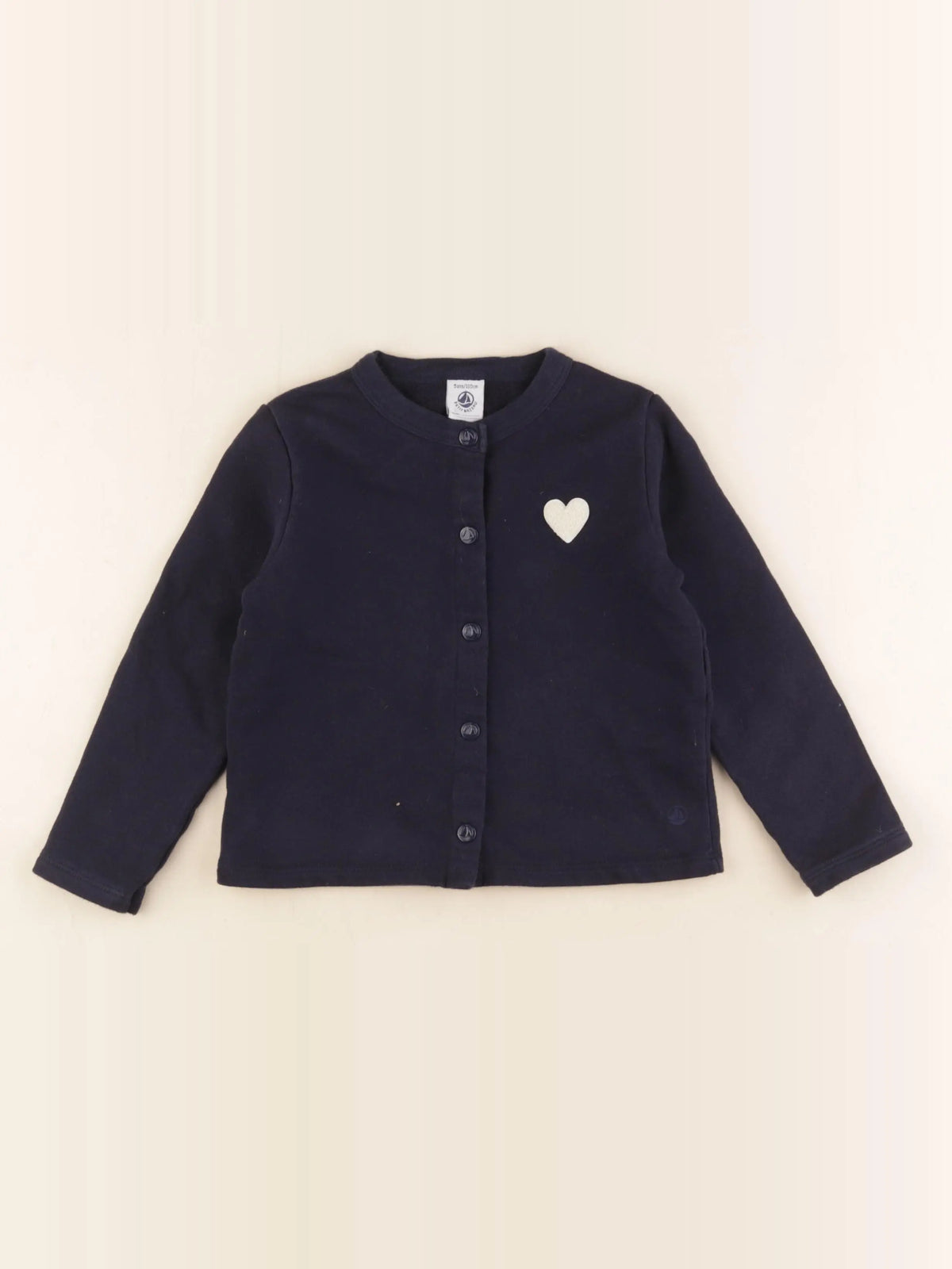 Petit Bateau - sweat bleu - 5 ans