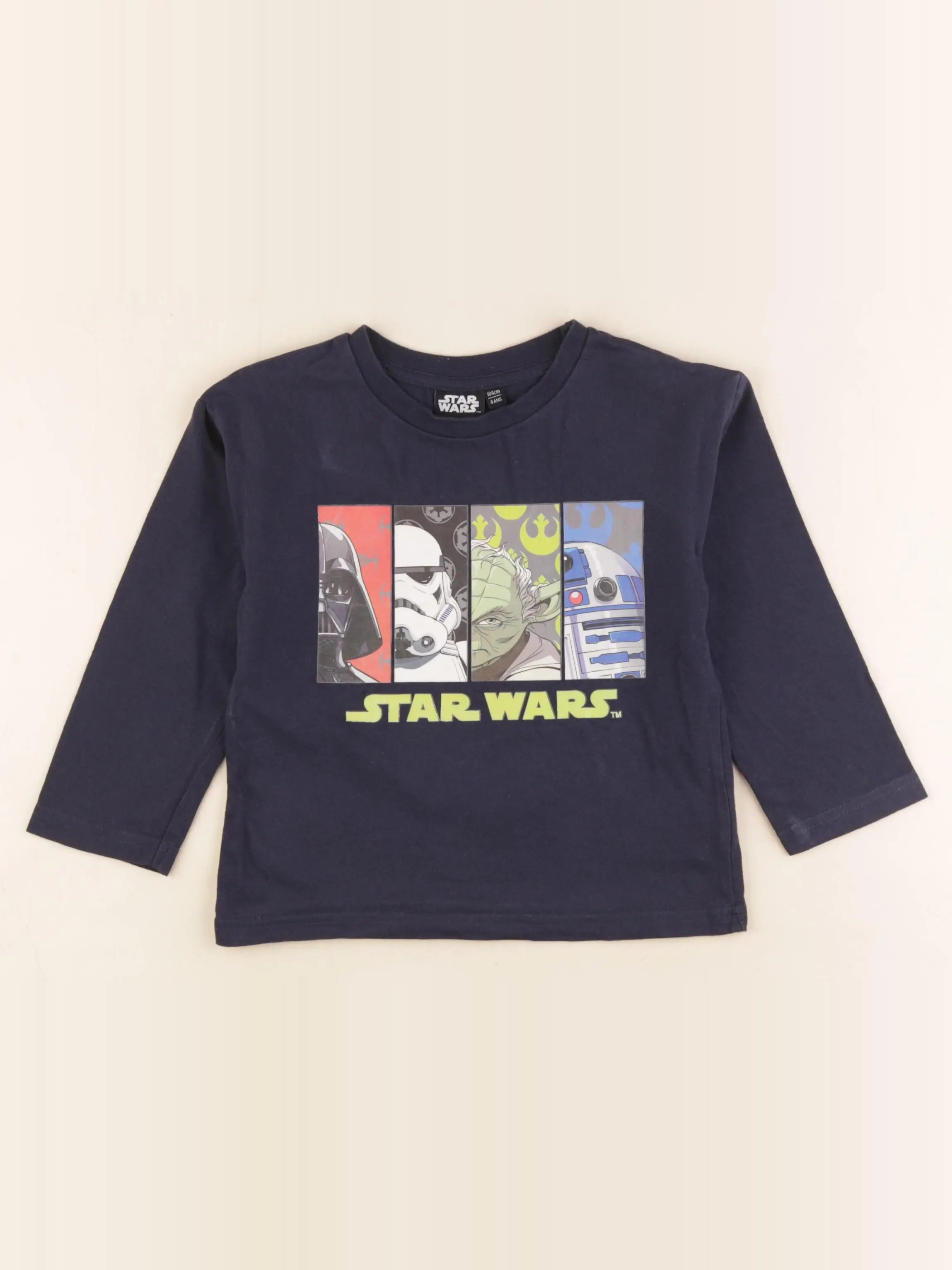 Vertbaudet - tee-shirt bleu - 4 ans