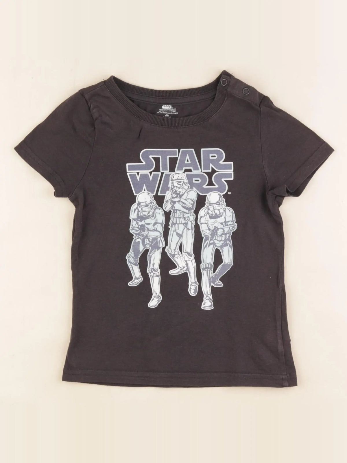 Vertbaudet - tee-shirt noir - 4 ans