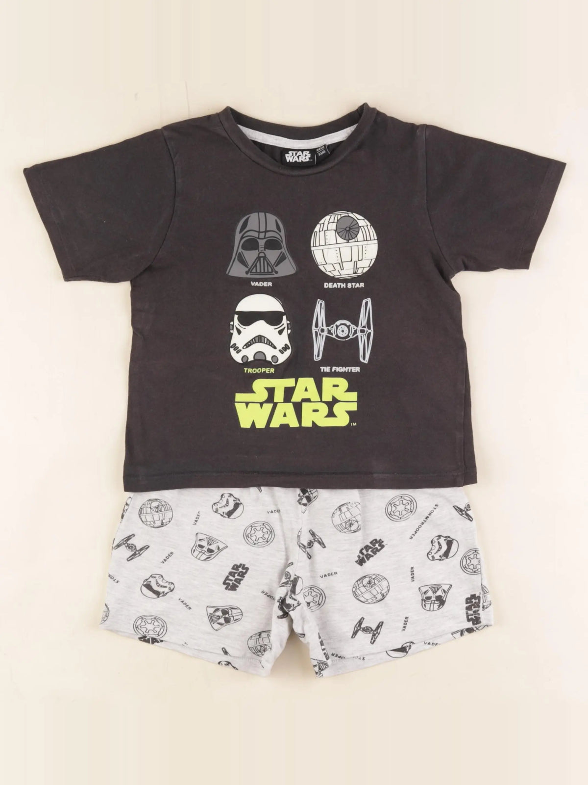 Vertbaudet - pyjama coton gris, noir - 4 ans