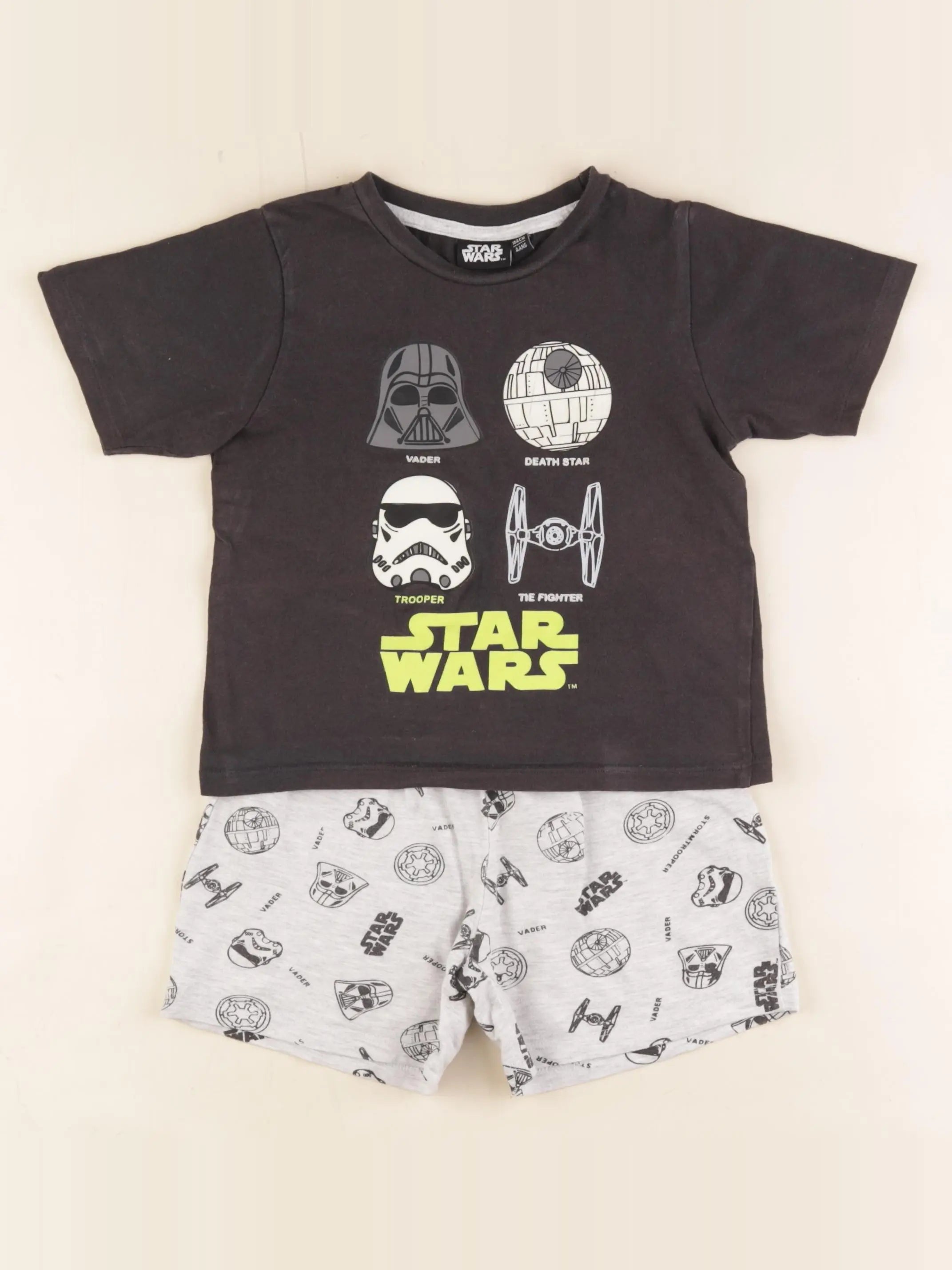 Vertbaudet - pyjama coton gris, noir - 4 ans