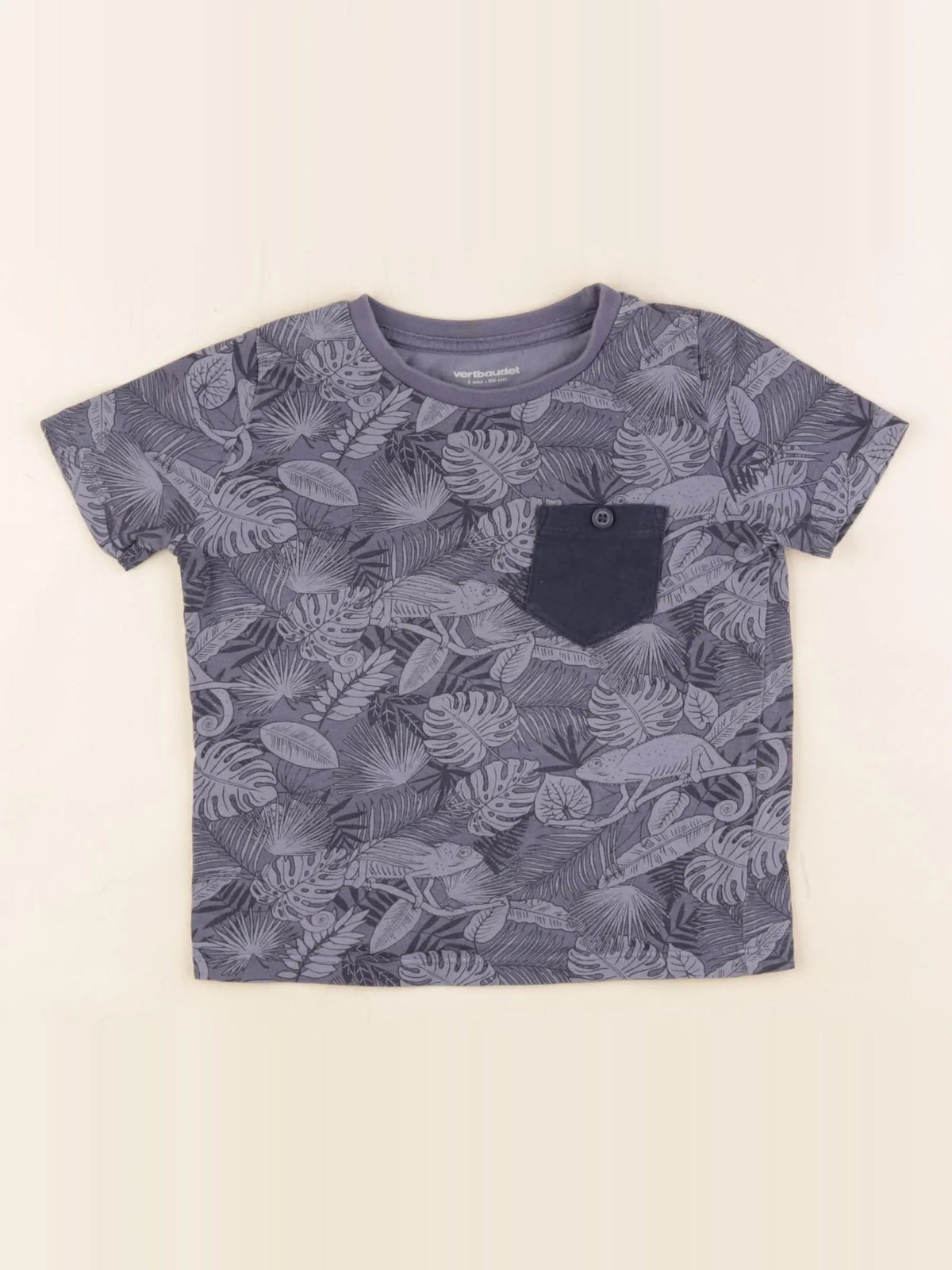 Vertbaudet - tee-shirt bleu - 2 ans