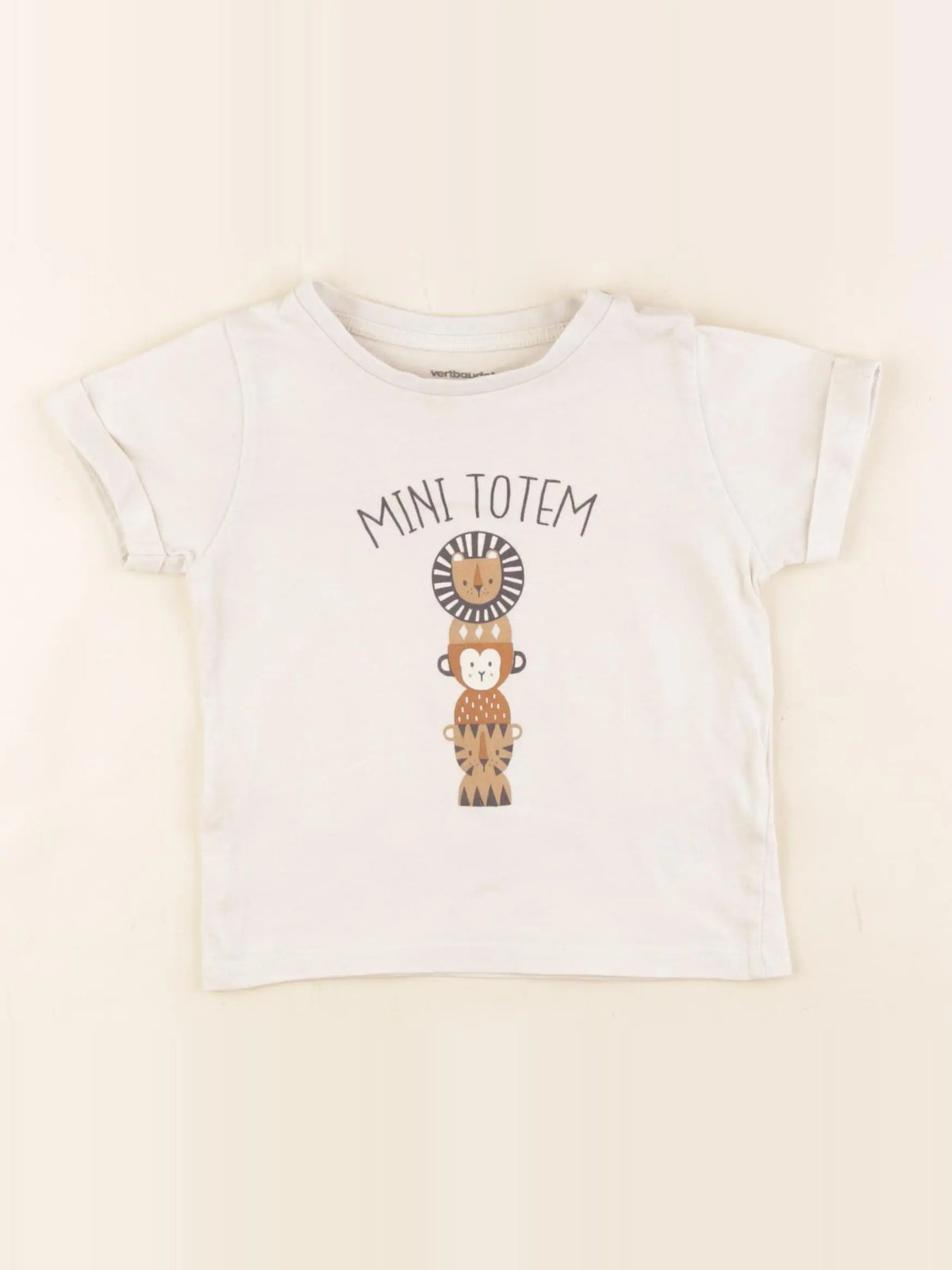 Vertbaudet - tee-shirt marron - 24 mois