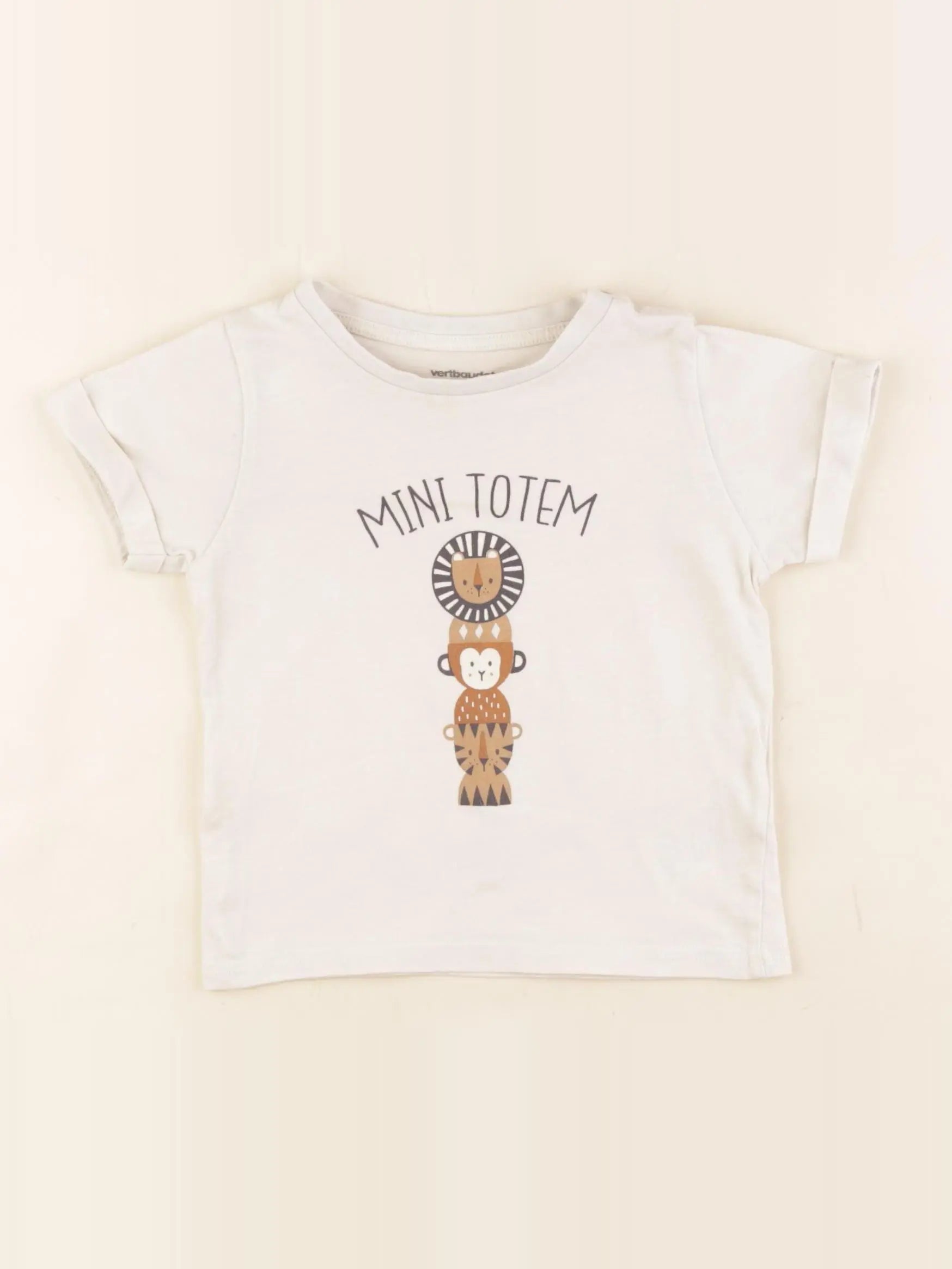 Vertbaudet - tee-shirt marron - 24 mois